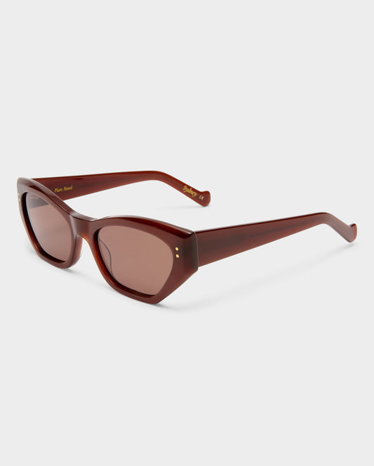 The Sydney Chocolate Female Cat-Eye Sunglasses | Luv Lou