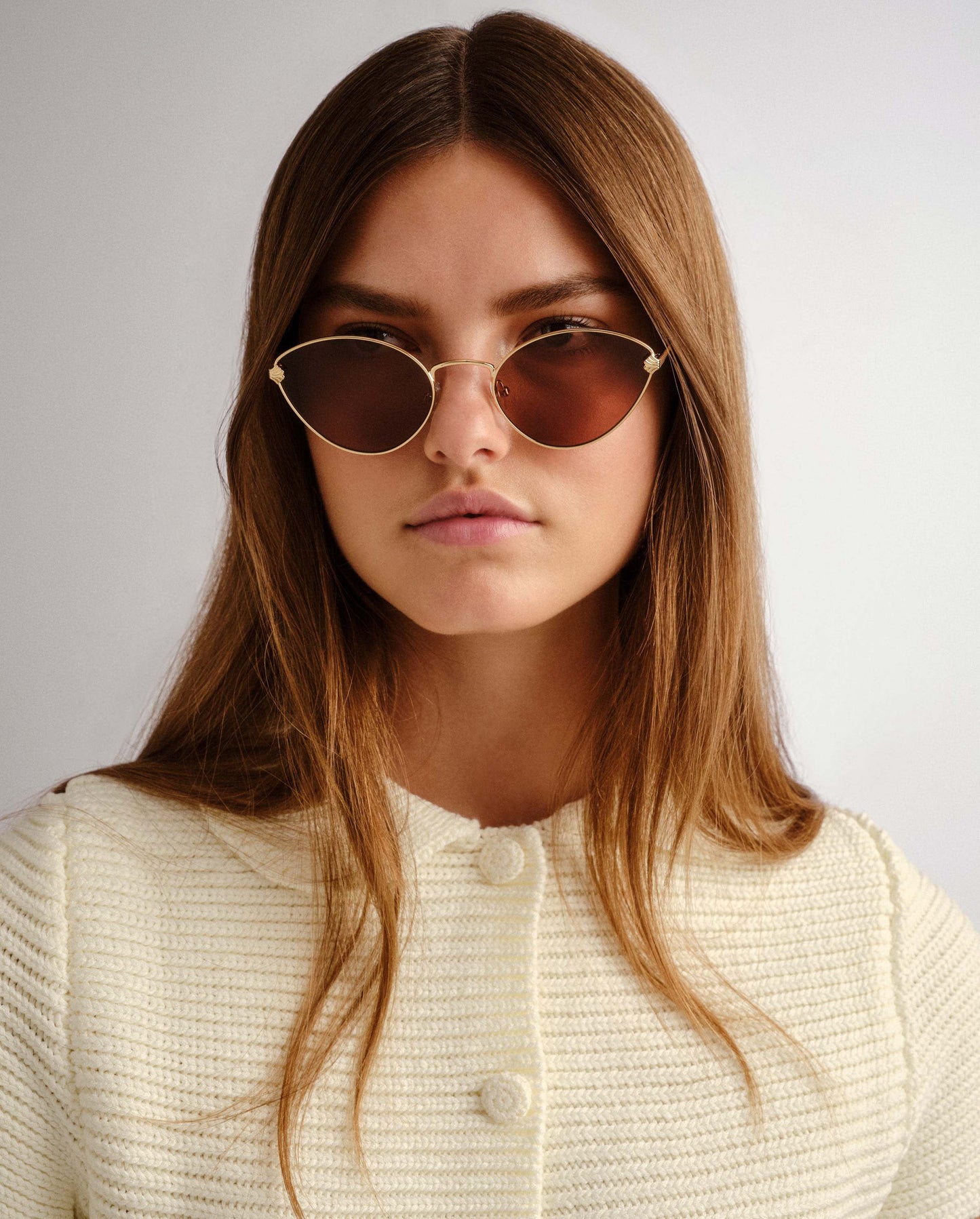 The Fox Gold Female Cat-Eye Sunglasses | Luv Lou