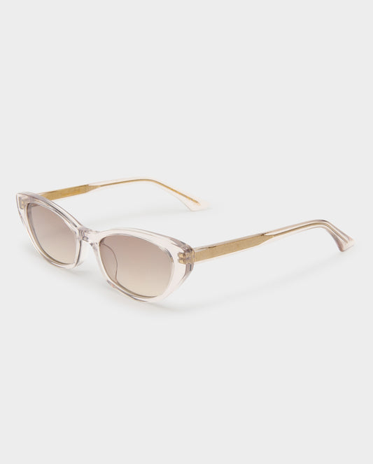 The Taylor Crystal Beige Female Cat-Eye Sunglasses | Luv Lou