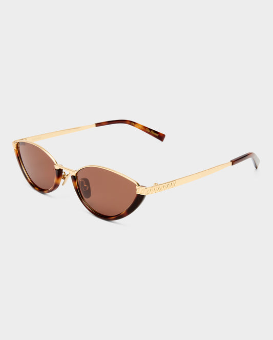 The Lia Gold Female Cat-Eye Sunglasses | Luv Lou