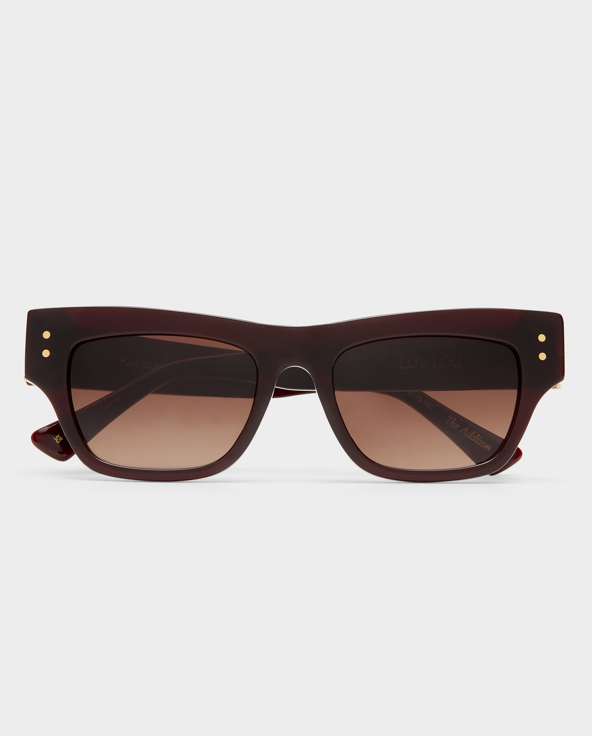 The Addison Wine Female Cat-Eye Sunglasses | Luv Lou