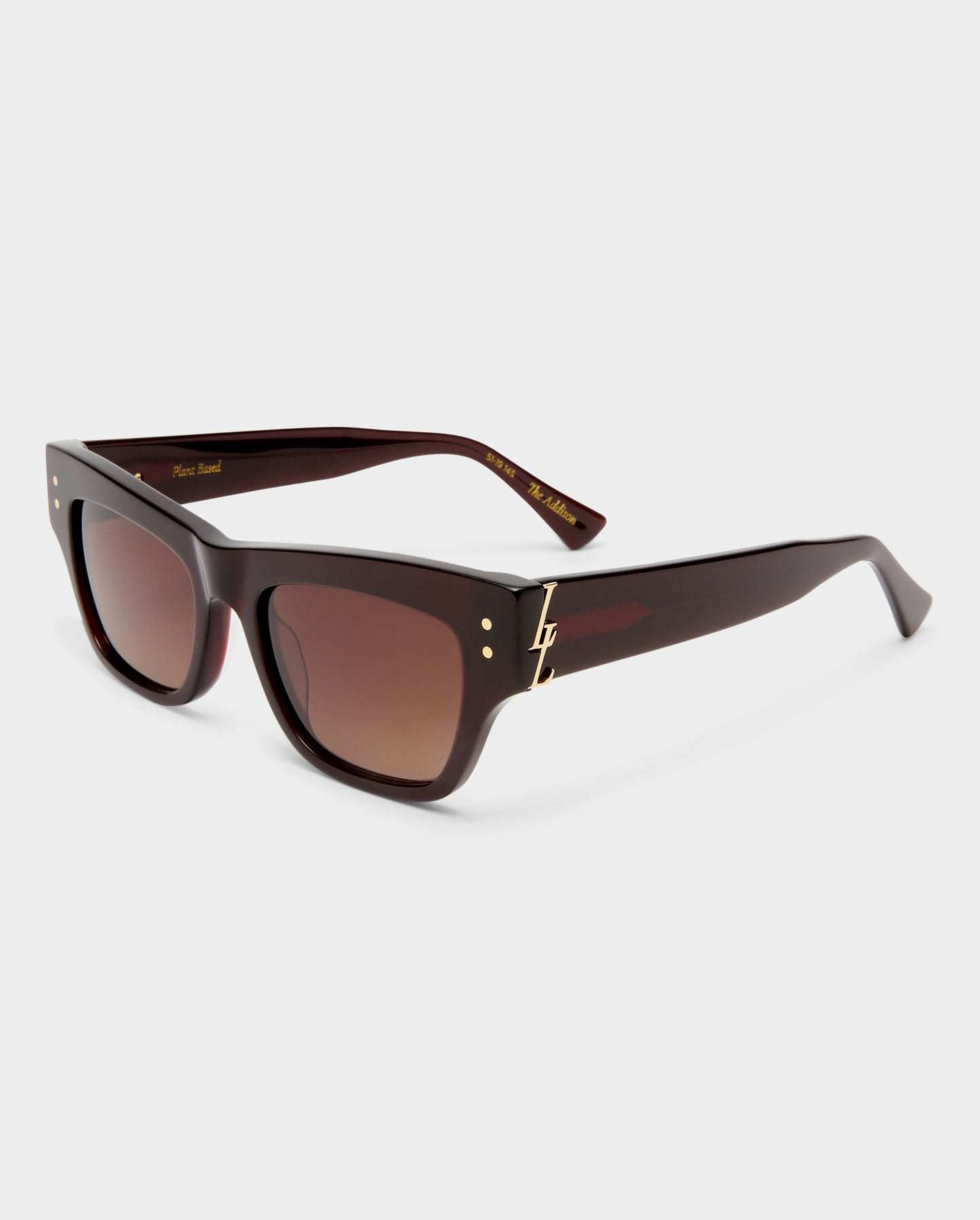 The Addison Wine Female Cat-Eye Sunglasses | Luv Lou