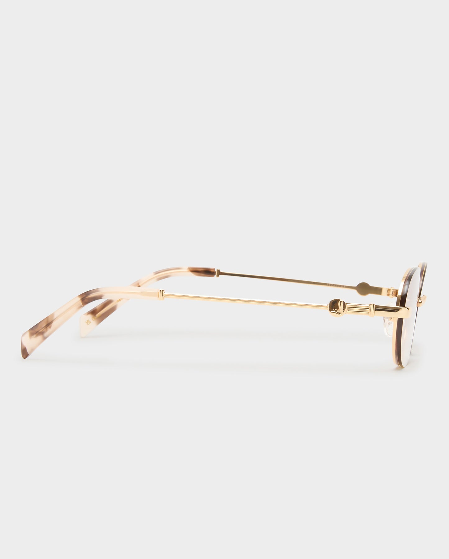 The Jean Gold Female Oval Sunglasses | Luv Lou