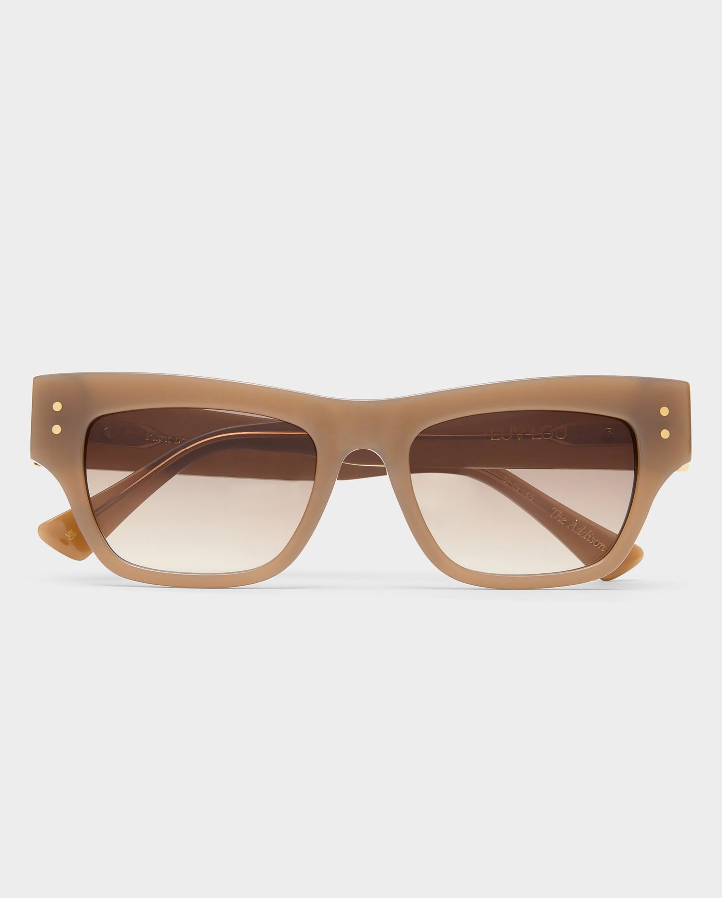 The Addison Almond Female Cat-Eye Sunglasses | Luv Lou