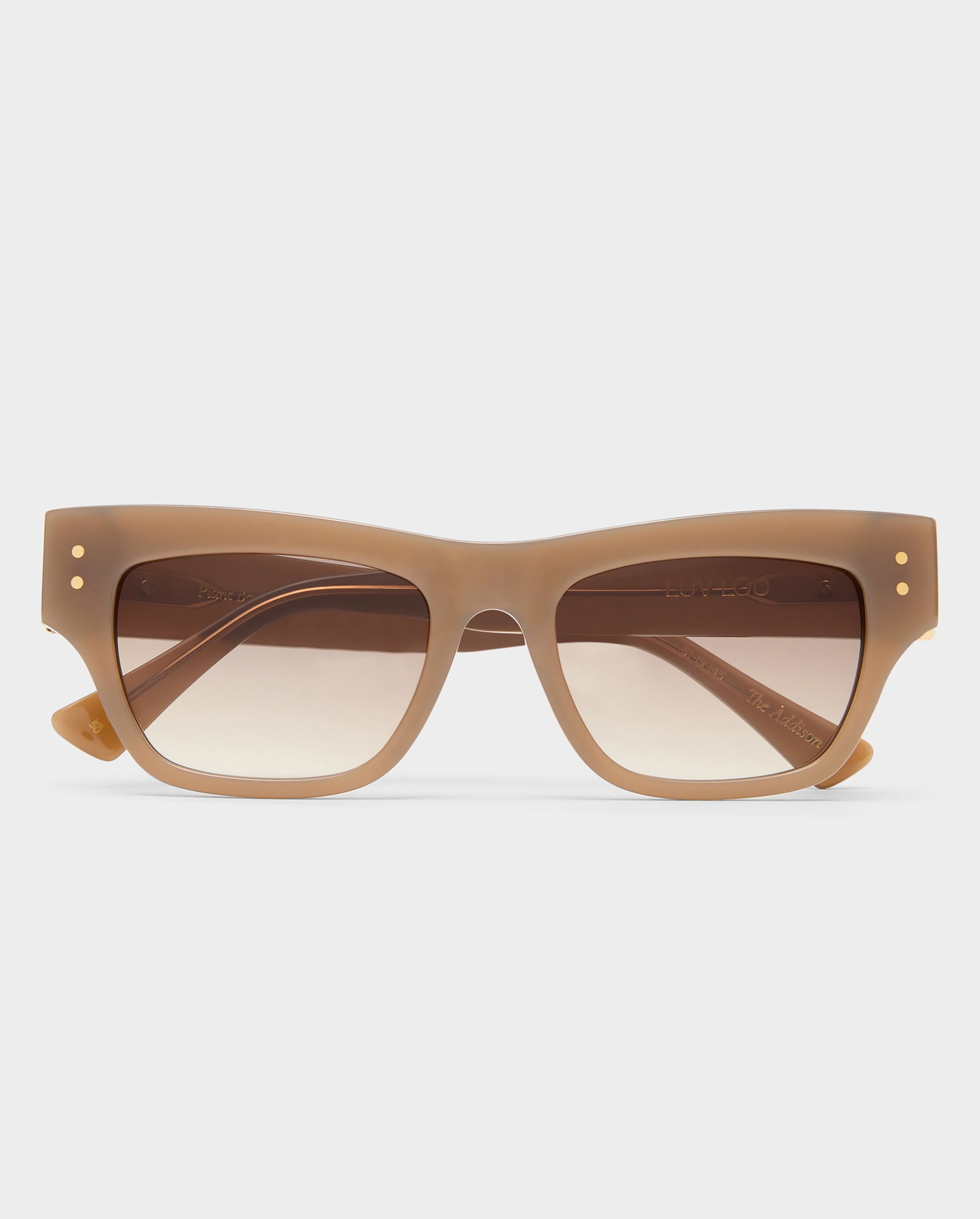The Addison Almond Female Cat-Eye Sunglasses | Luv Lou