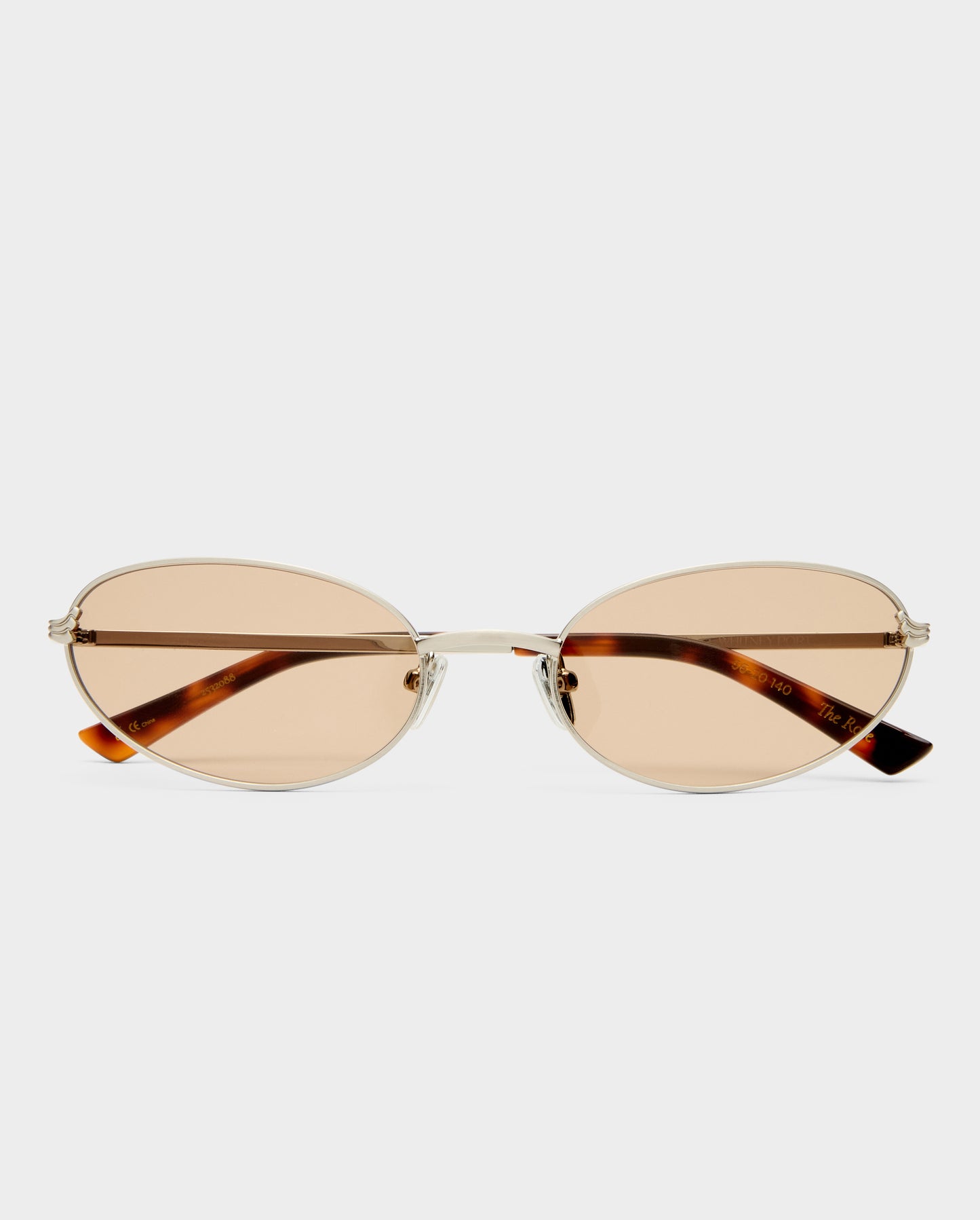 The Rose Brushed Silver Female Cat-Eye Sunglasses | Luv Lou