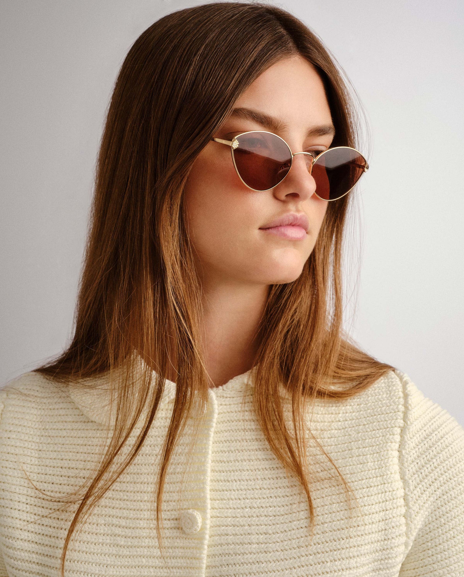 The Fox Gold Female Cat-Eye Sunglasses | Luv Lou