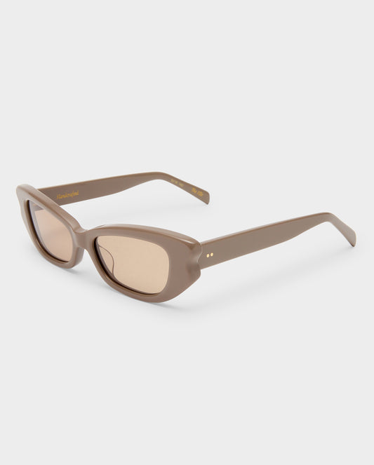 The Elle Taupe Female Cat-Eye Sunglasses | Luv Lou