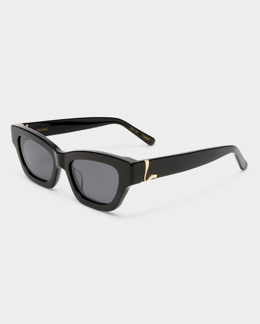 The Carmel Black Female Cat-Eye Sunglasses | Luv Lou
