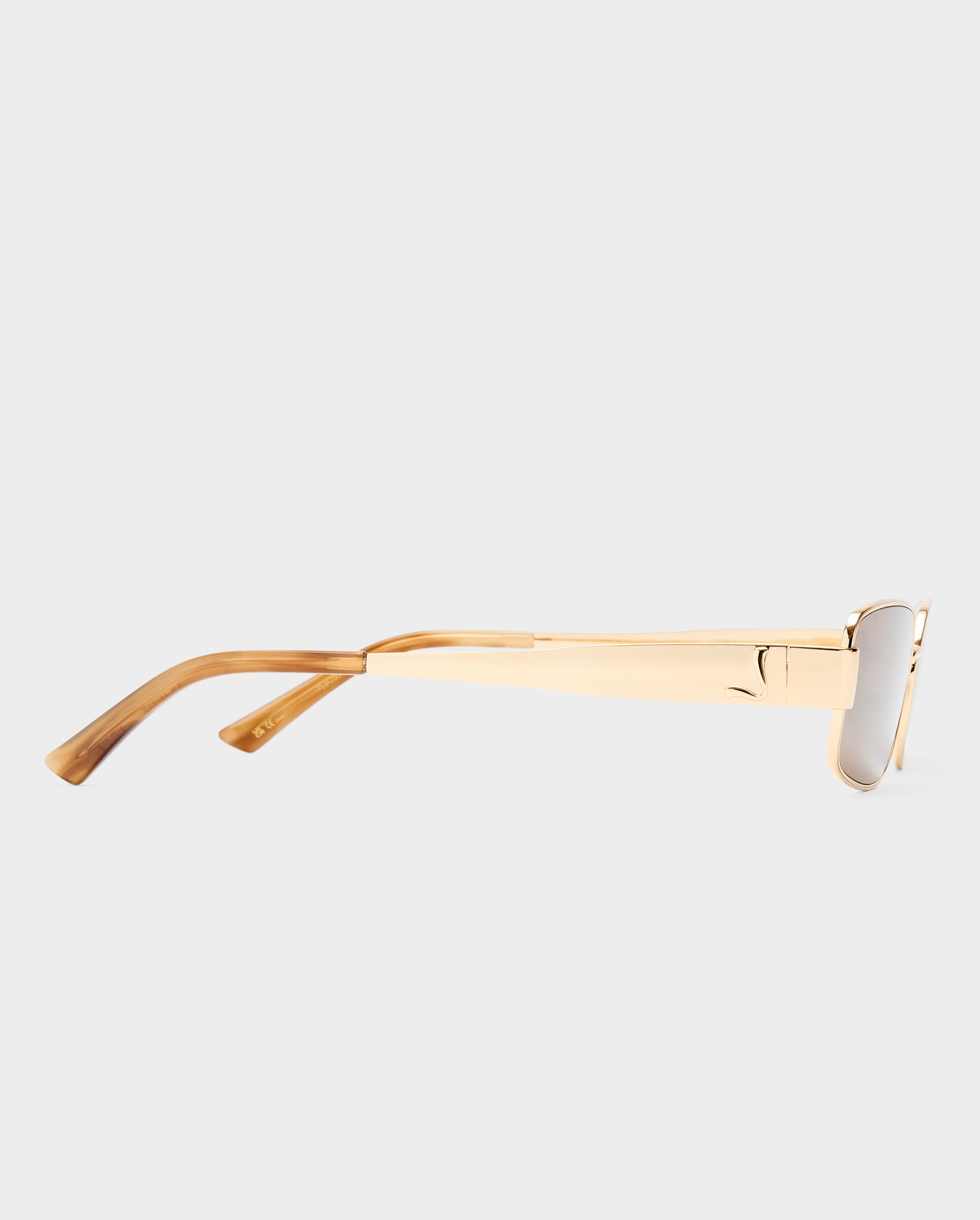 The Ryan Gold Female Rectangle Sunglasses | Luv Lou