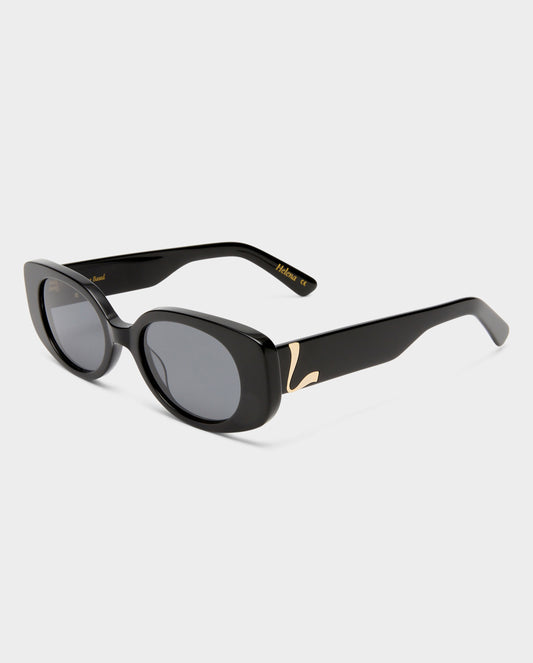 The Helena Black Female Rectangle Sunglasses | Luv Lou