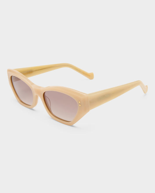 The Sydney Nude Haze Female Cat-Eye Sunglasses | Luv Lou