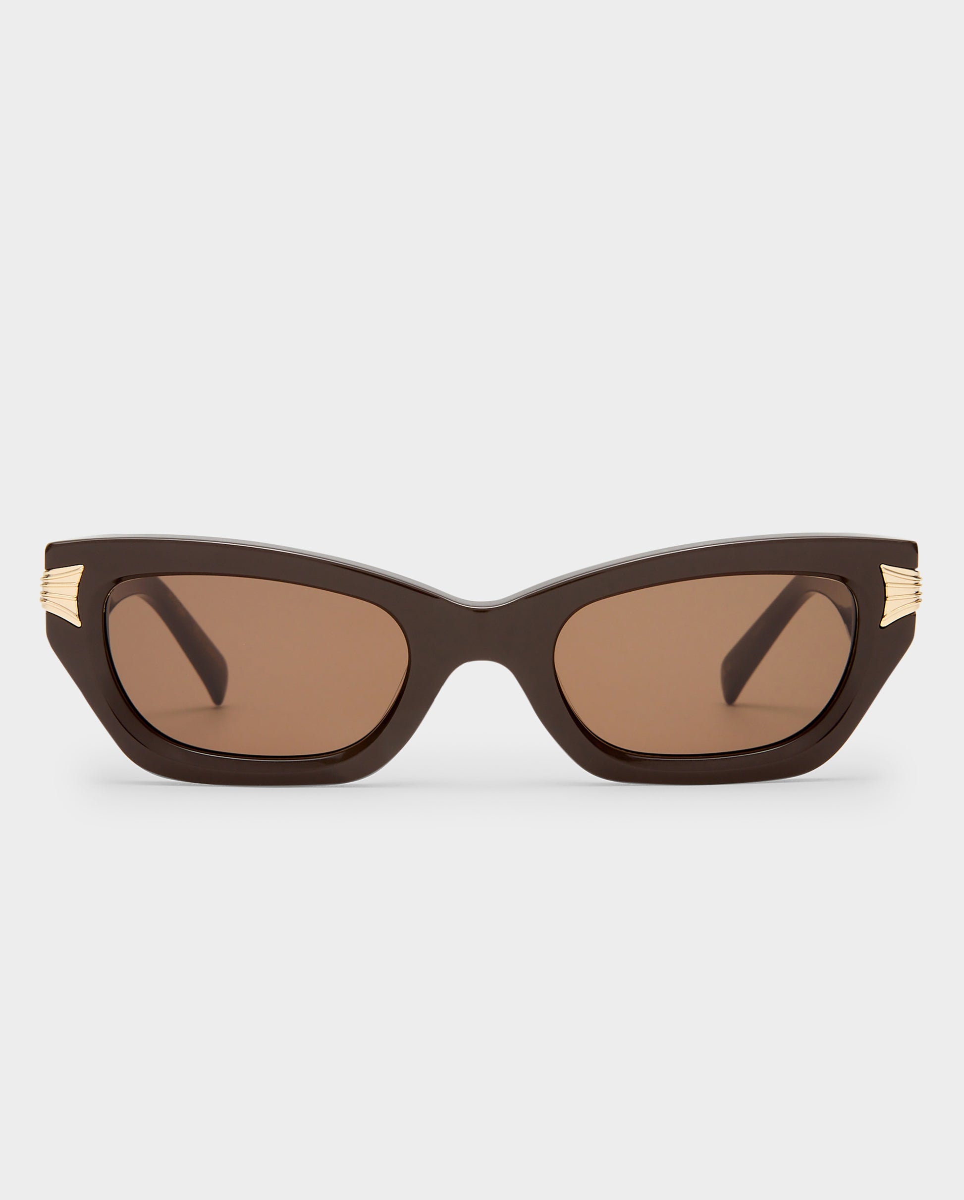 The Cameron Dark Chocolate Female Cat-Eye Sunglasses | Luv Lou