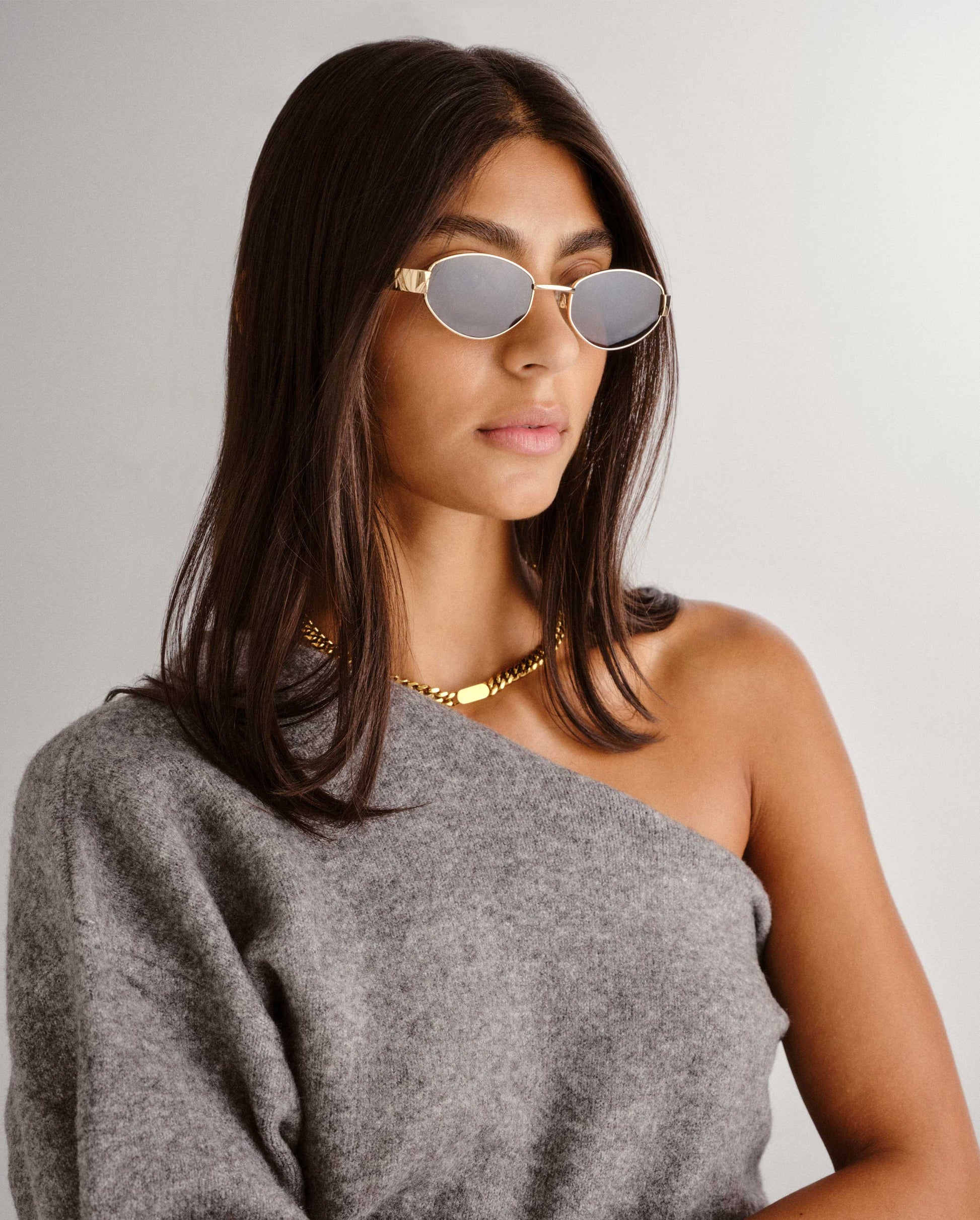The Addison Almond Female Cat-Eye Sunglasses | Luv Lou