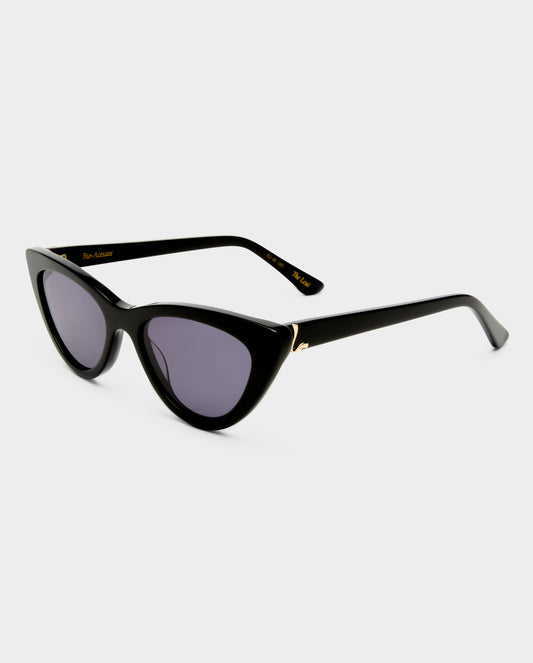 The Leui Black Female Cat-Eye Sunglasses | Luv Lou