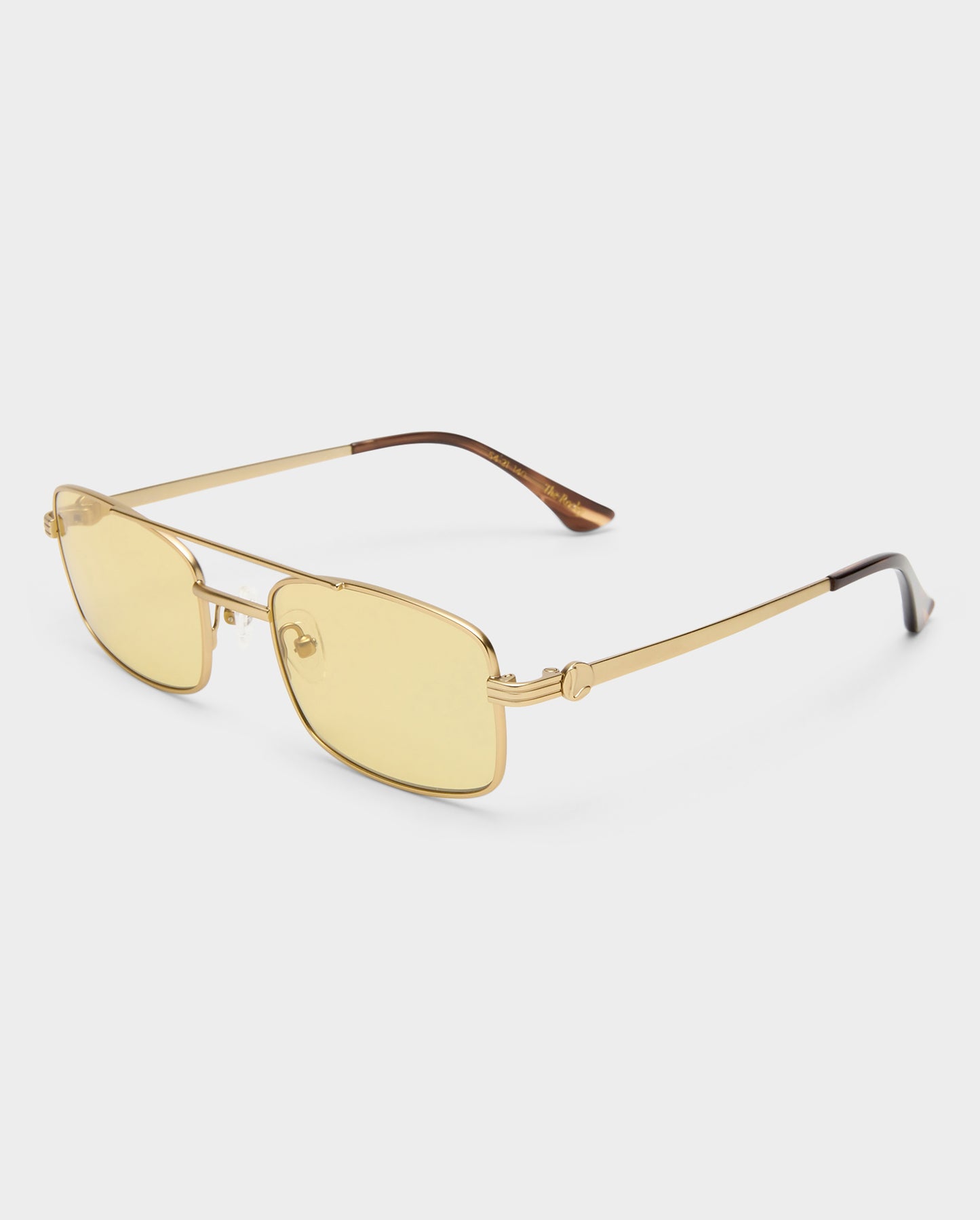 The Rocky Brushed Gold Female Aviator Sunglasses | Luv Lou
