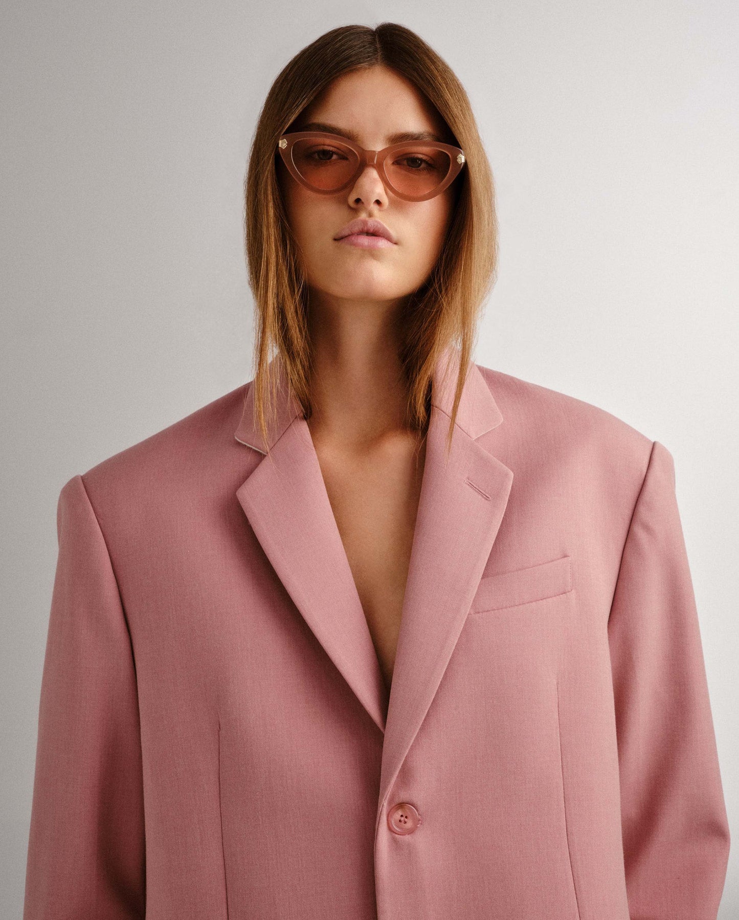 The Imogen Blush Female Cat-Eye Sunglasses | Luv Lou