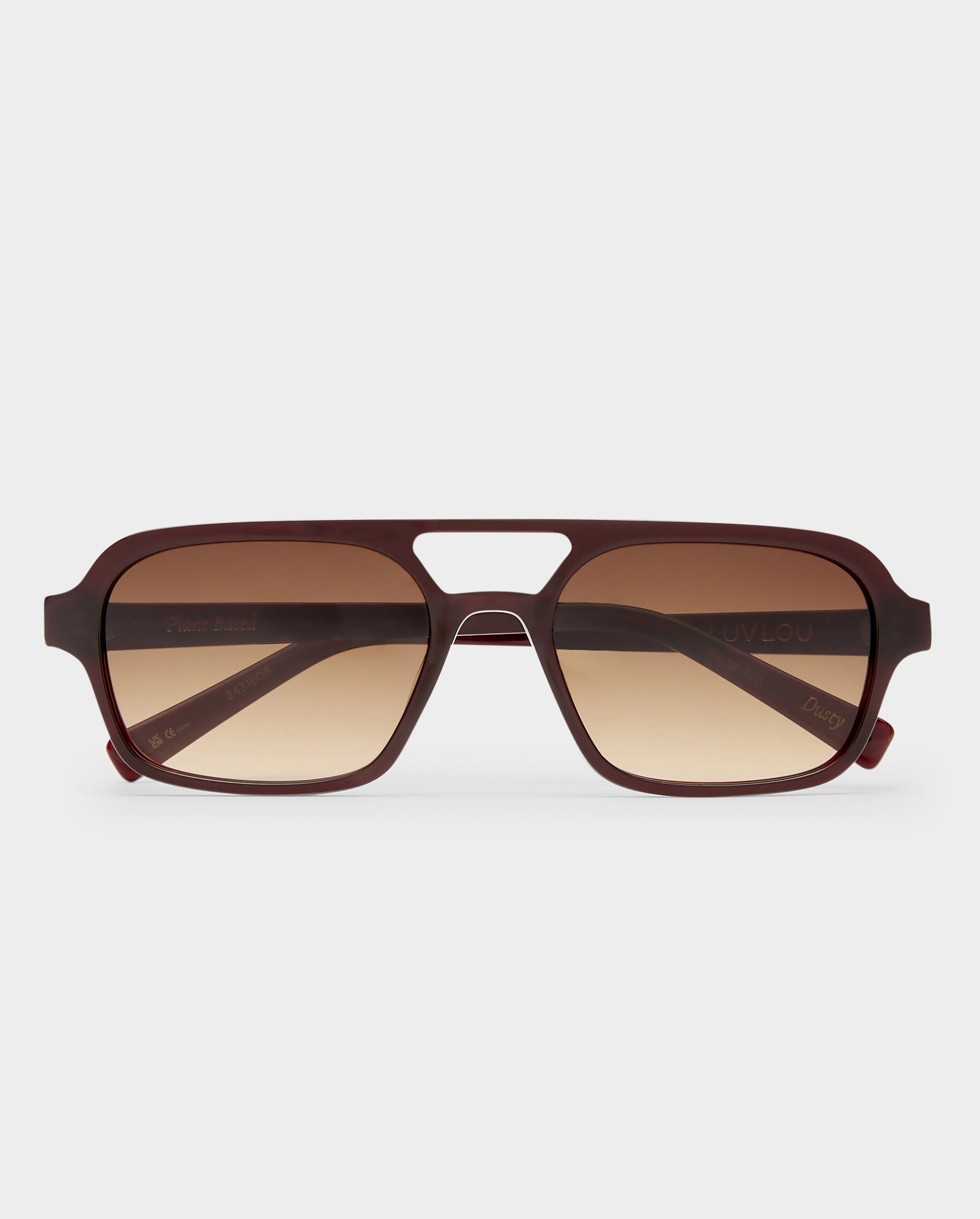 The Dusty Wine Female Aviator Sunglasses | Luv Lou