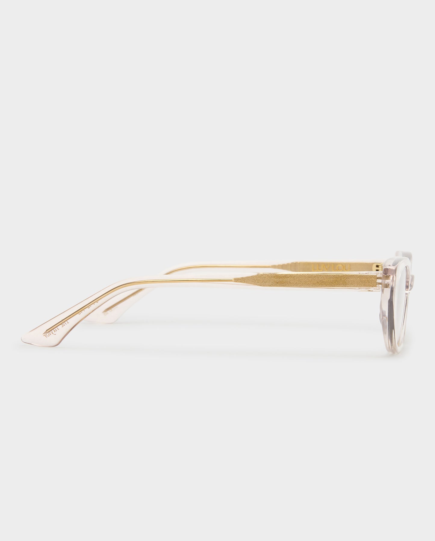 The Taylor Crystal Beige Female Cat-Eye Sunglasses | Luv Lou