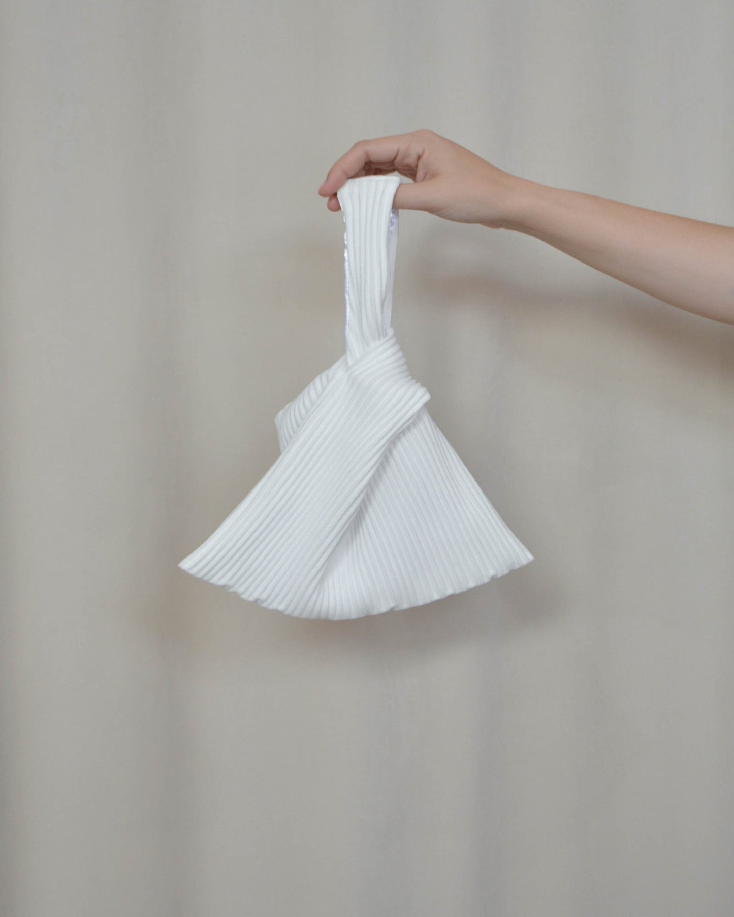 Pleated Mini Bag - White