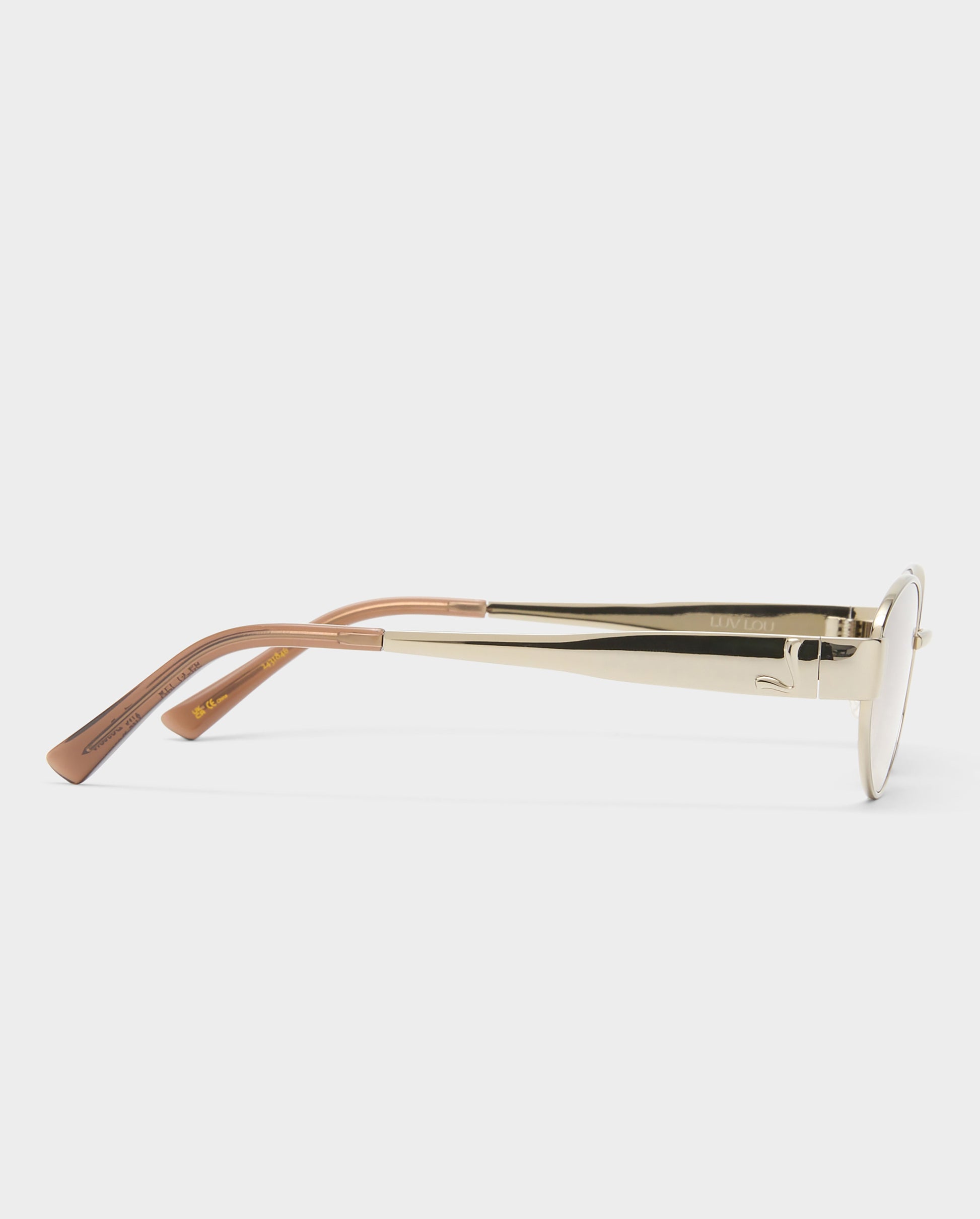 The Boston Crystal Silver Female Oval Sunglasses | Luv Lou