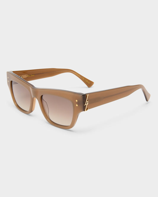 The Addison Almond Female Cat-Eye Sunglasses | Luv Lou