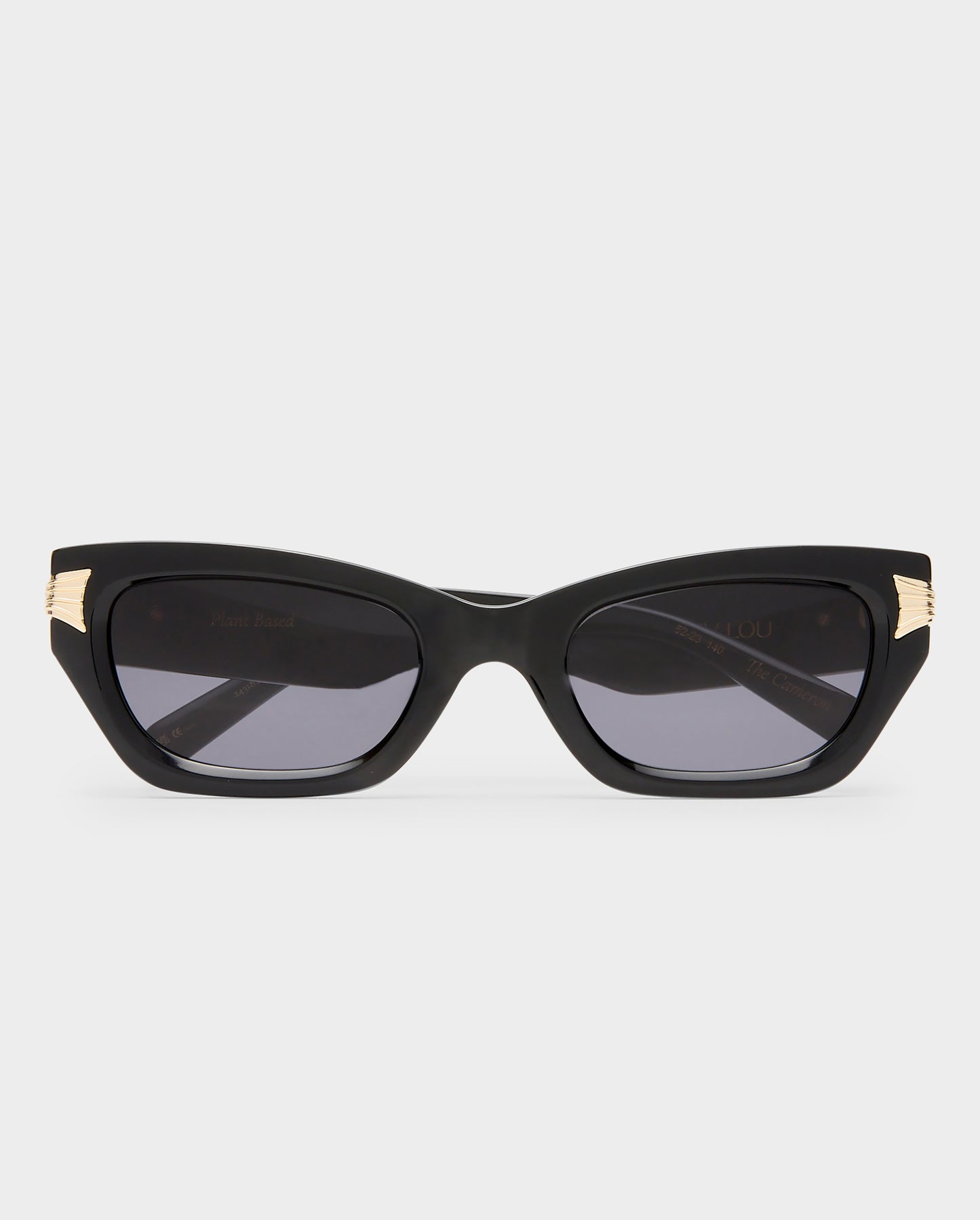 The Cameron Black Female Cat-Eye Sunglasses | Luv Lou