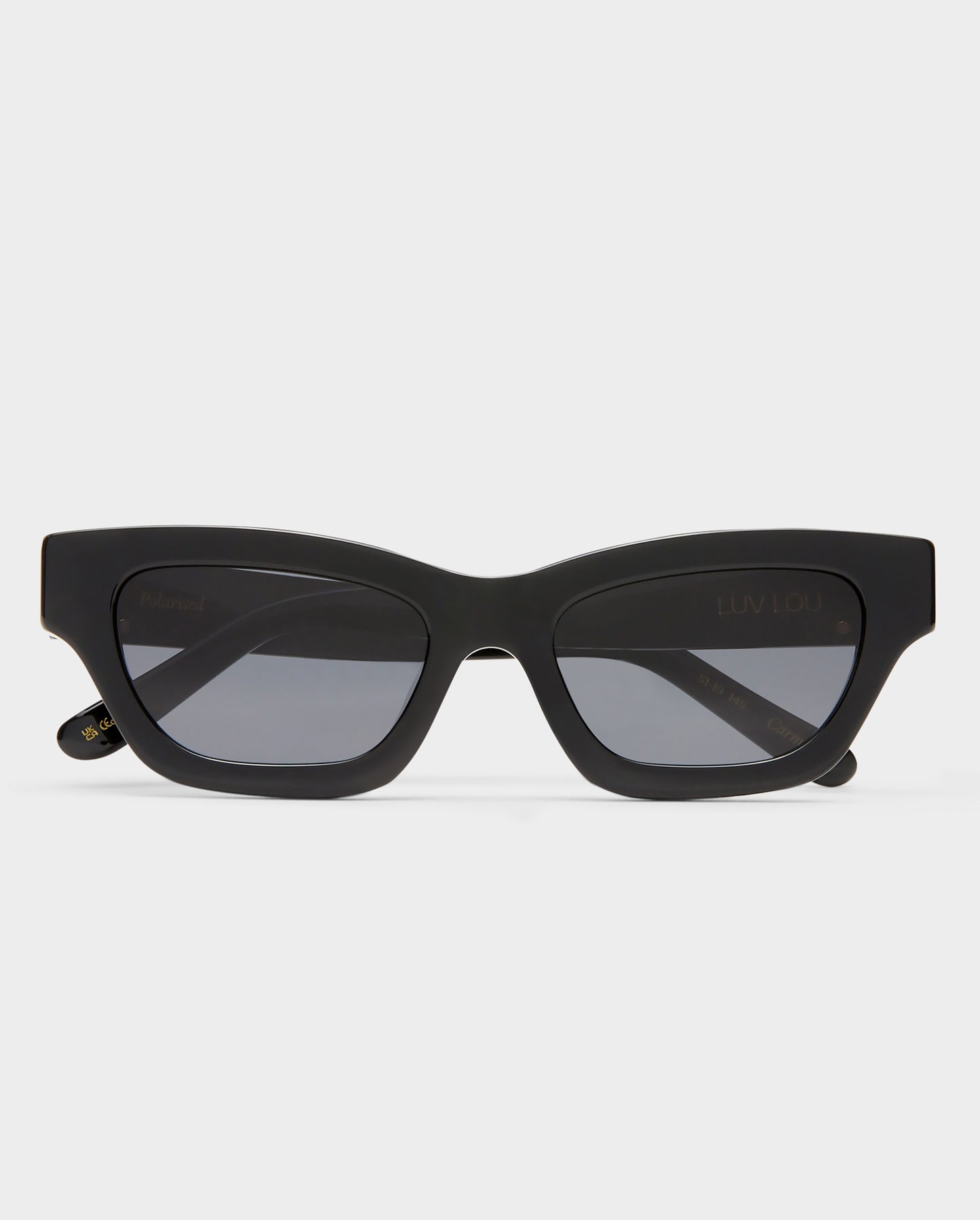 The Carmel Black Female Cat-Eye Sunglasses | Luv Lou