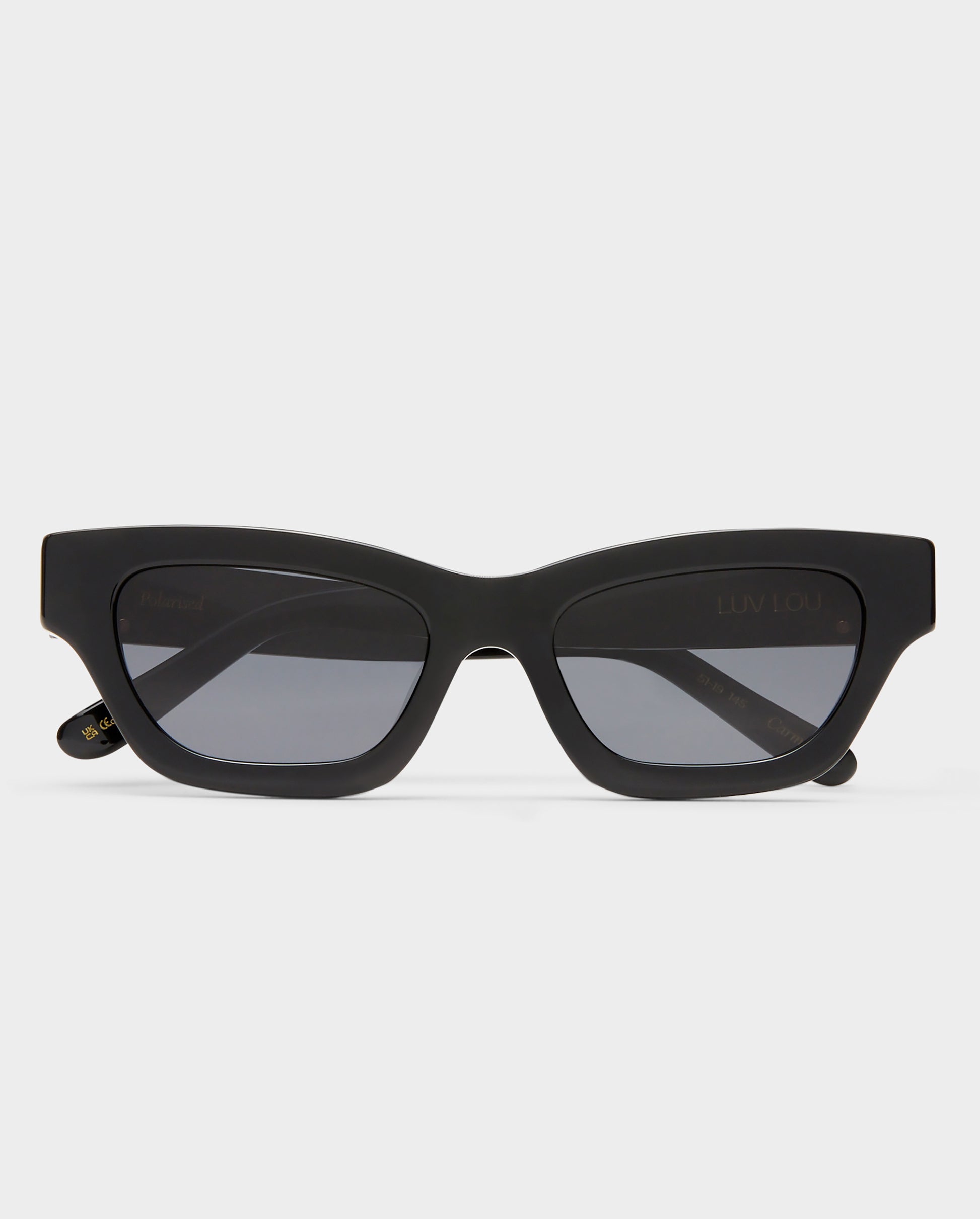 The Carmel Black Female Cat-Eye Sunglasses | Luv Lou