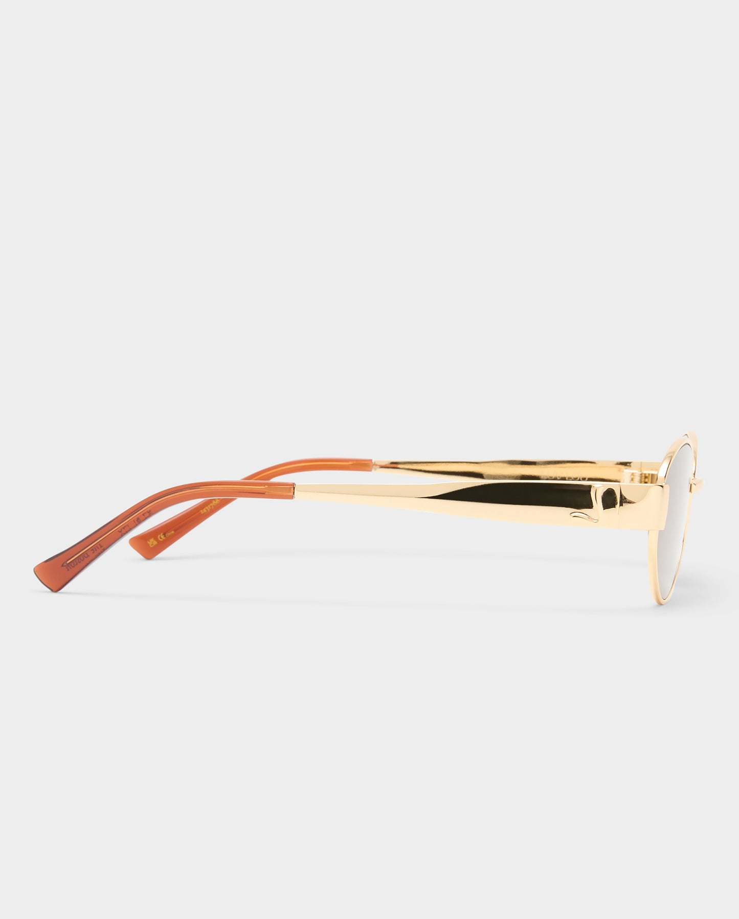 The Boston Gold Female Oval Sunglasses | Luv Lou