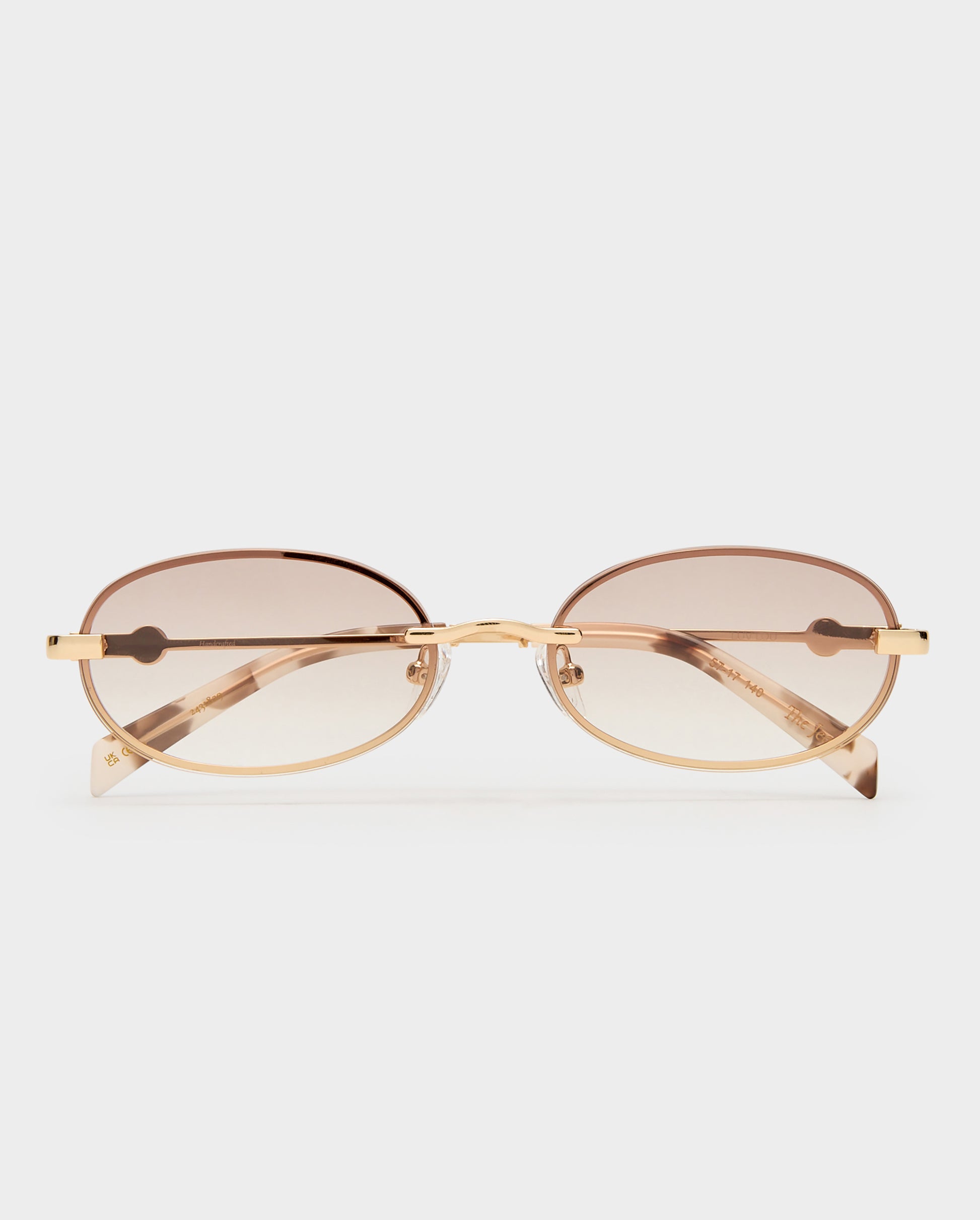 The Jean Gold Female Oval Sunglasses | Luv Lou