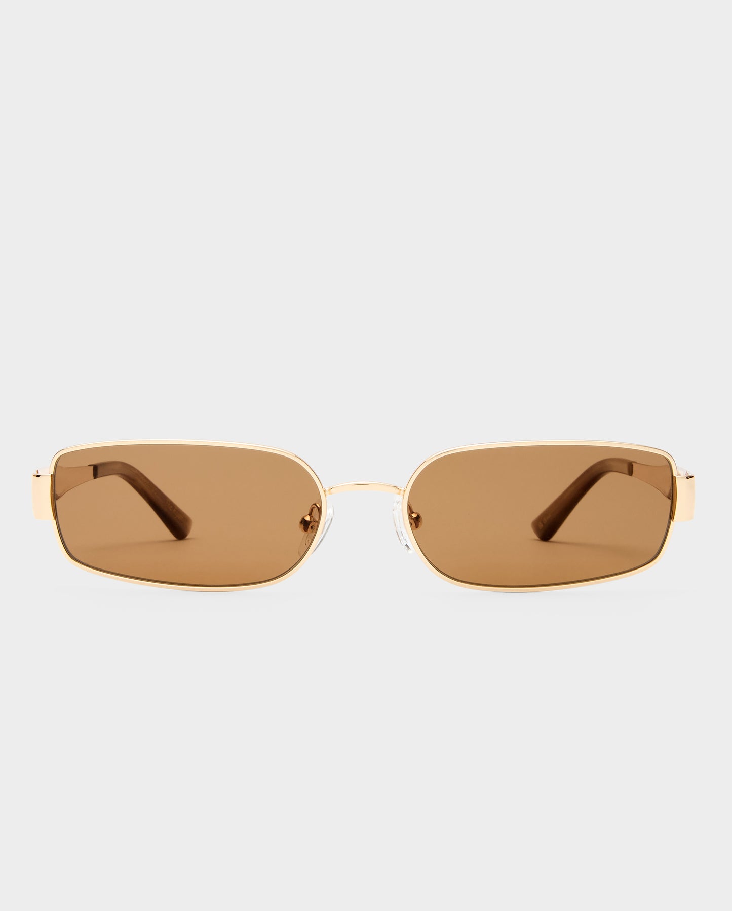 The Ryan Gold Female Rectangle Sunglasses | Luv Lou