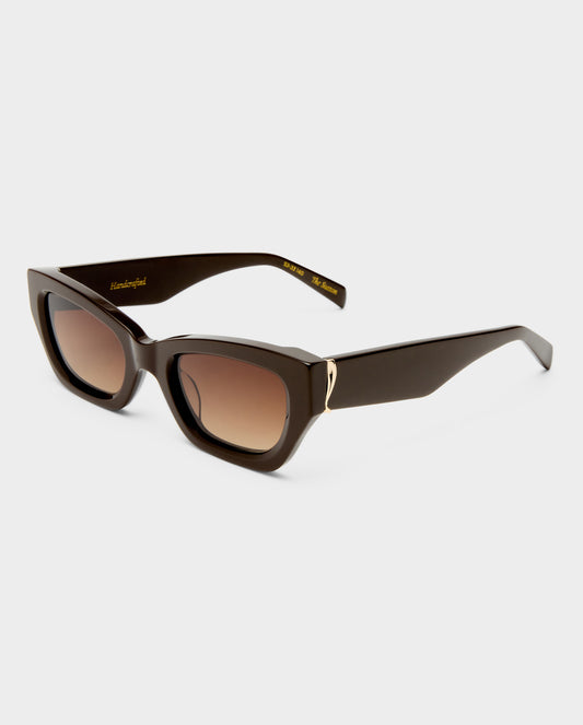 The Sutton Dark Chocolate Female Cat-Eye Sunglasses | Luv Lou