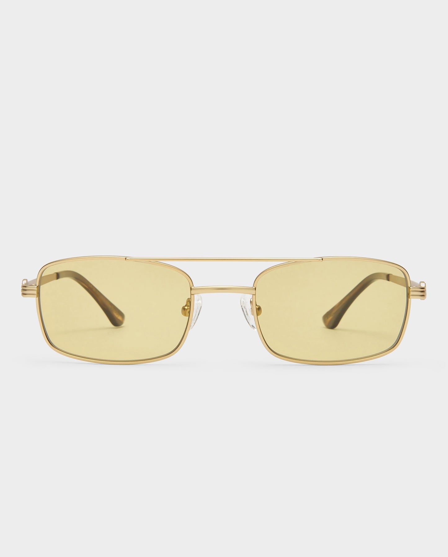 The Rocky Brushed Gold Female Aviator Sunglasses | Luv Lou