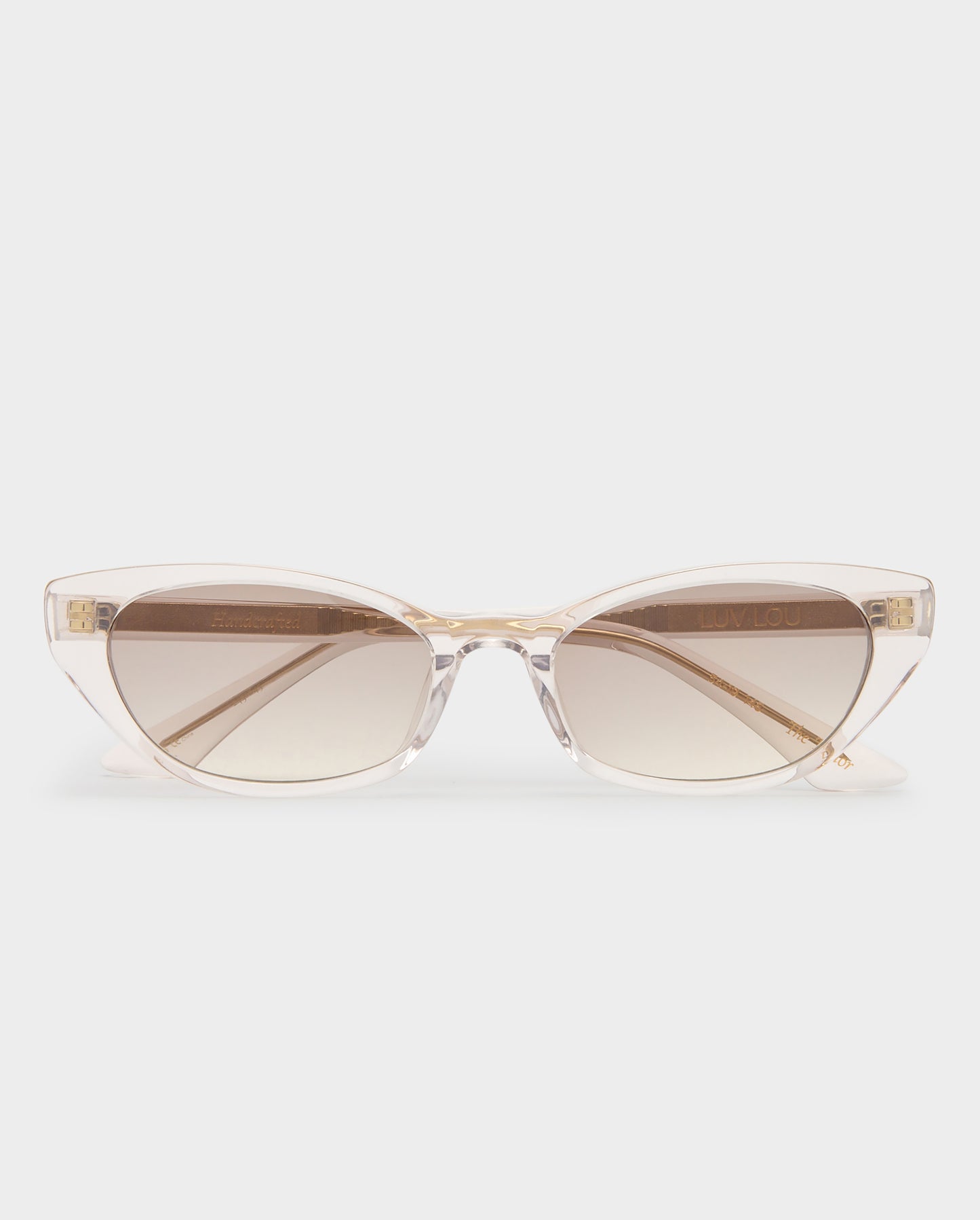 The Taylor Crystal Beige Female Cat-Eye Sunglasses | Luv Lou