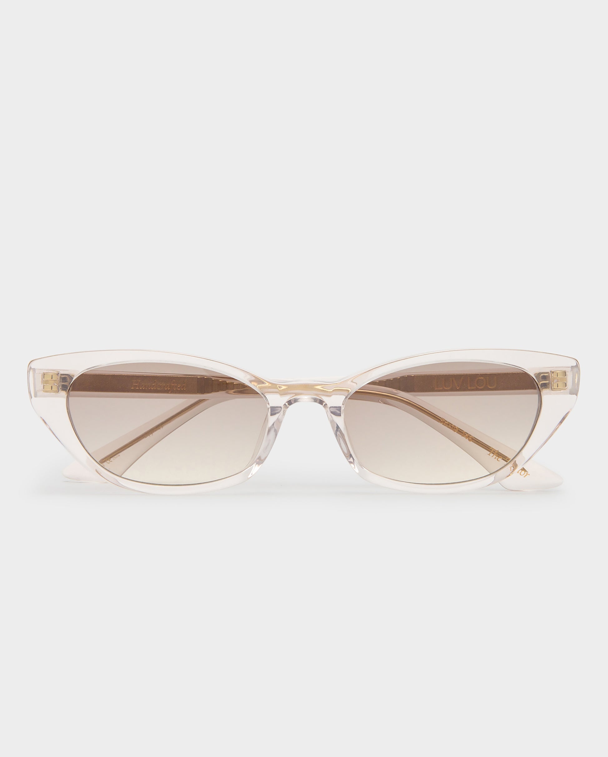 The Taylor Crystal Beige Female Cat-Eye Sunglasses | Luv Lou