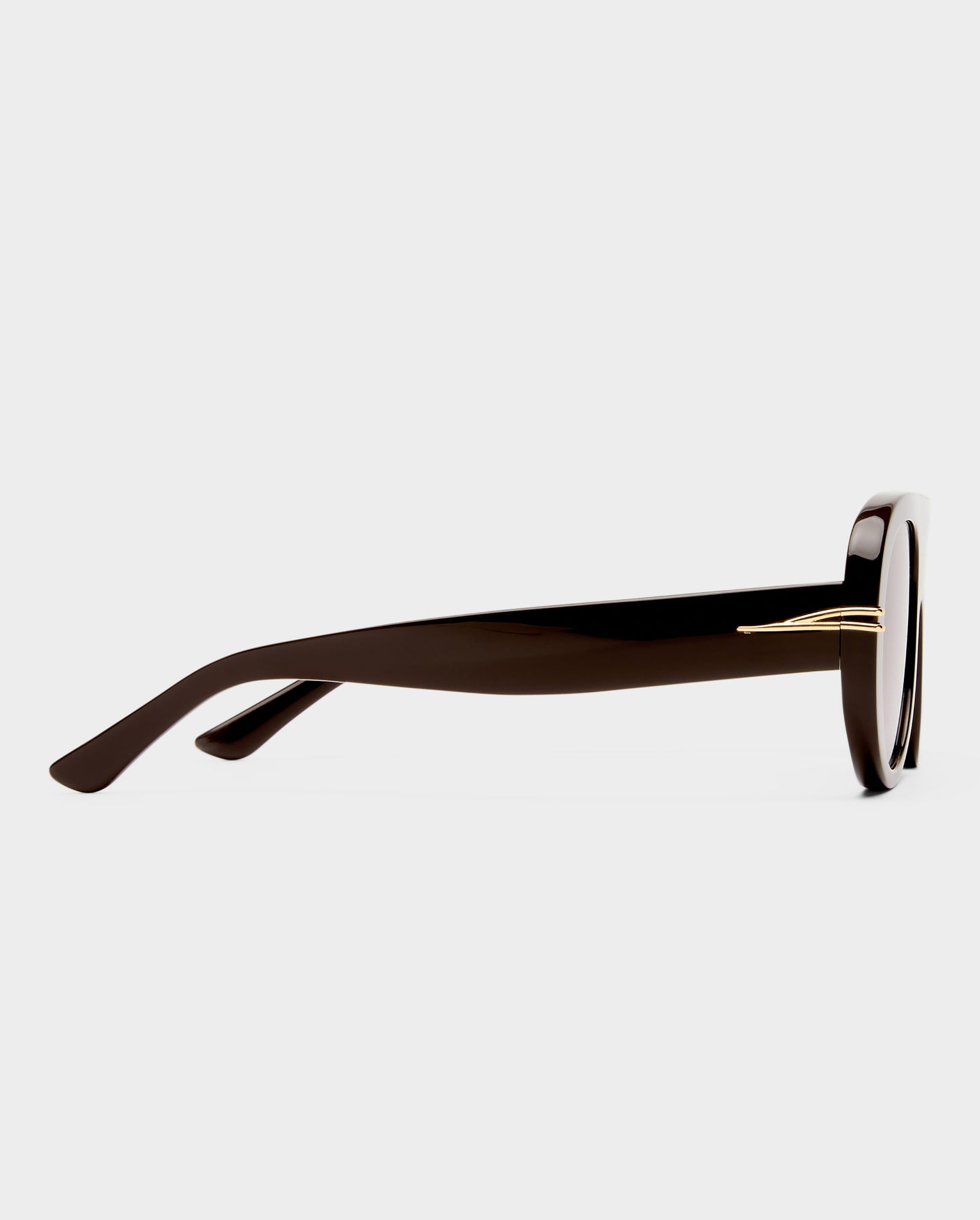 The Ash Dark Chocolate Female Aviator Sunglasses | Luv Lou