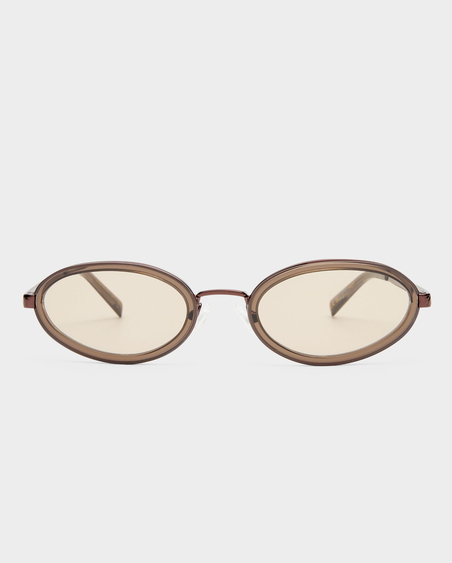 The Sage Bronze Female Oval Sunglasses | Luv Lou
