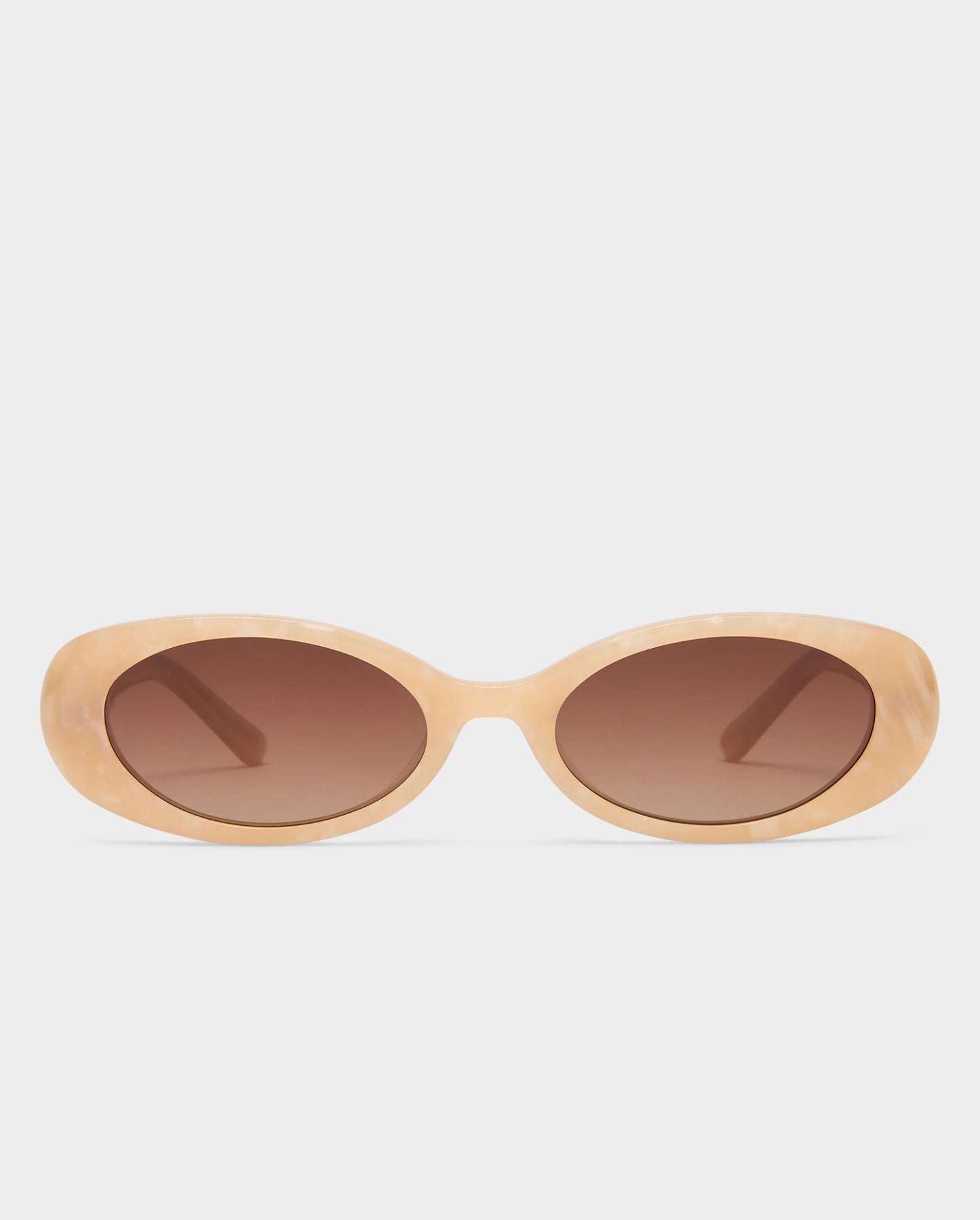 The Morgan Soft Pearl Female Oval Sunglasses | Luv Lou