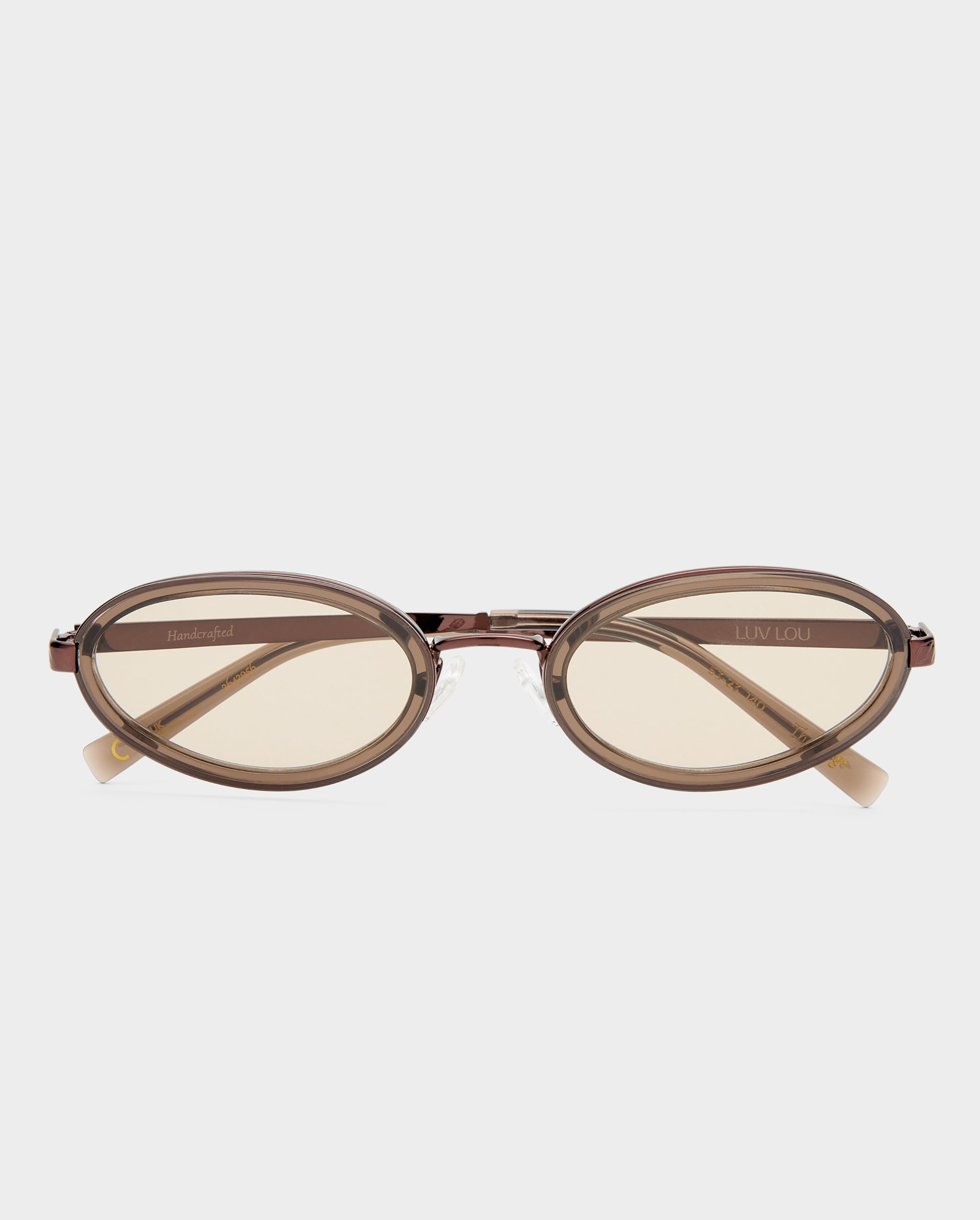 The Sage Bronze Female Oval Sunglasses | Luv Lou