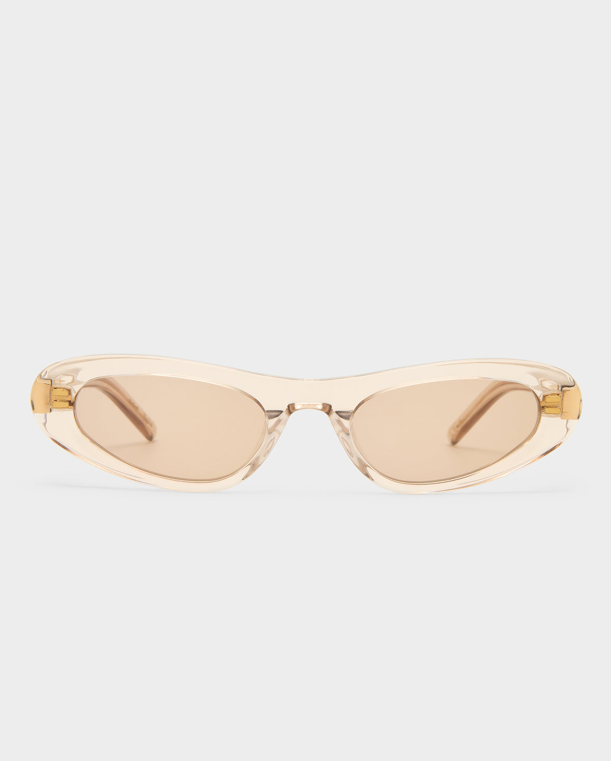 The Noa Gloss Beige Female Cat-Eye Sunglasses | Luv Lou