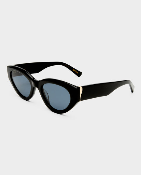The Poppy Black Female Cat-Eye Sunglasses | Luv Lou display picture 3
