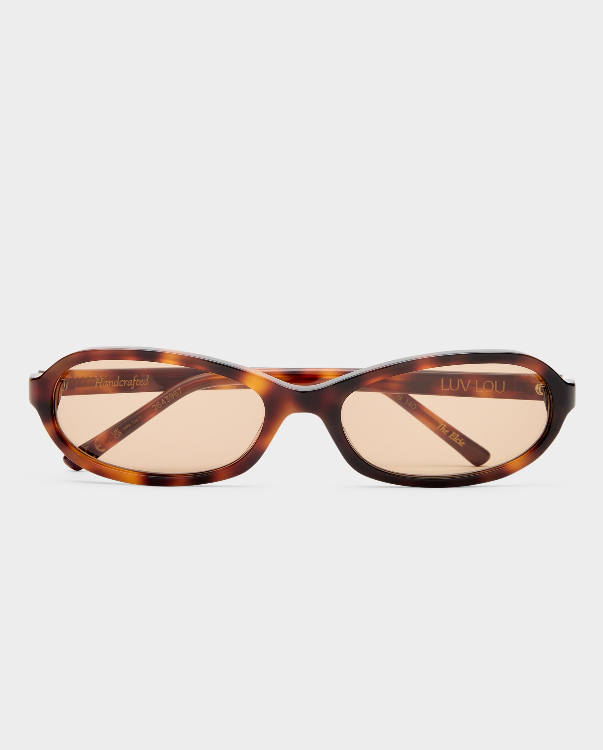 The Elcie Tortoise Female Oval Sunglasses | Luv Lou