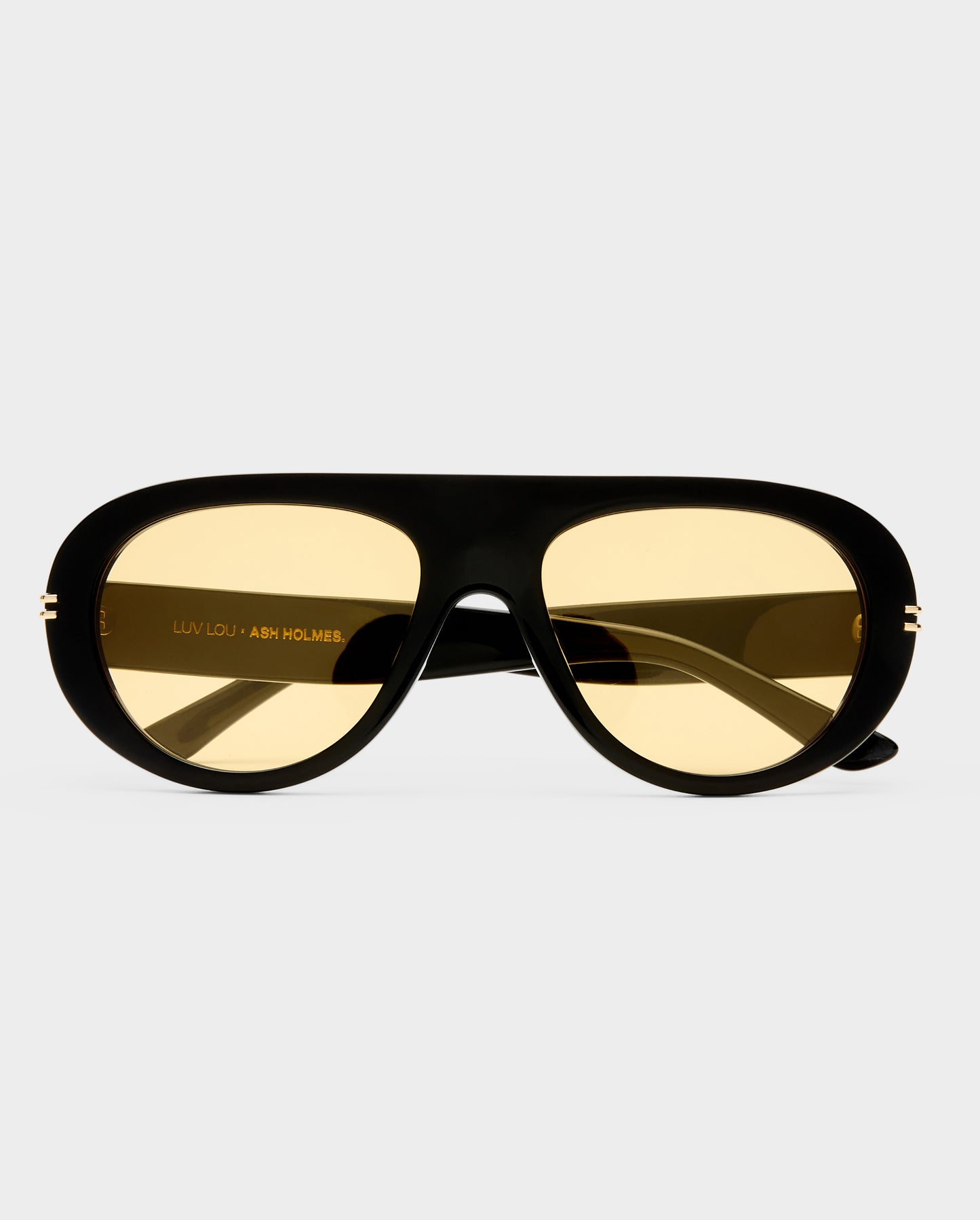 The Ash Black Female Aviator Sunglasses | Luv Lou