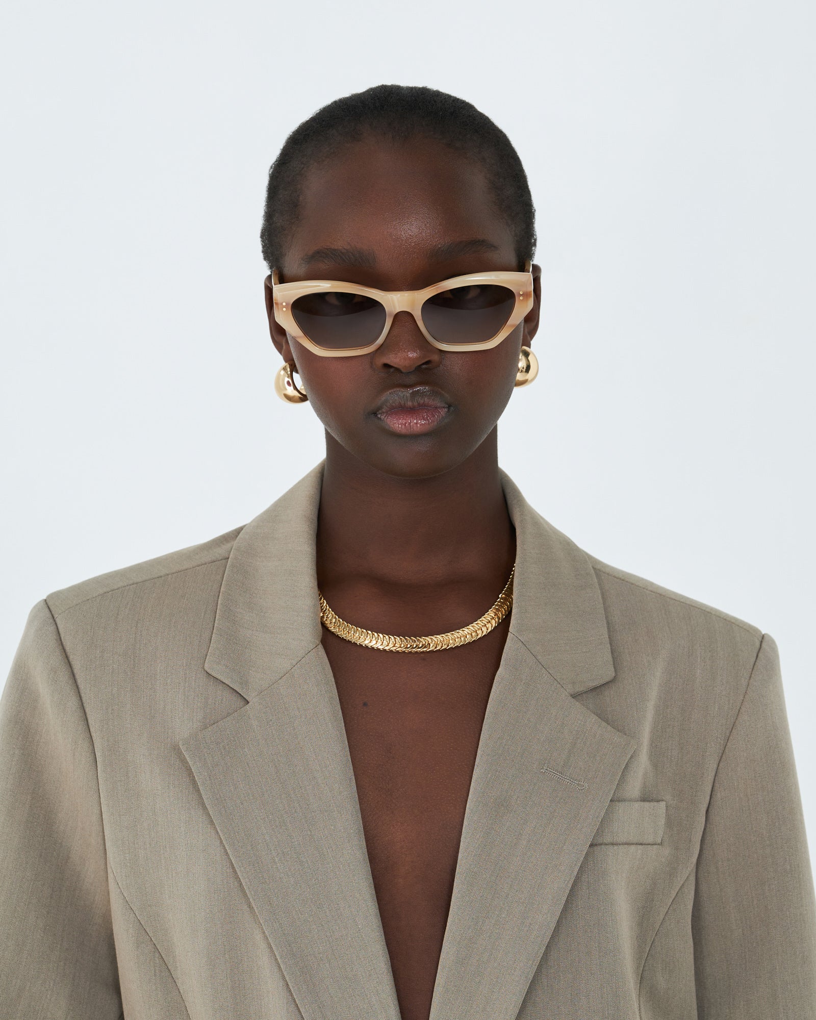 The Sydney, Oat - Classic Frame Sunnies, Women's Sunglasses & Eyewear by Luv Lou
