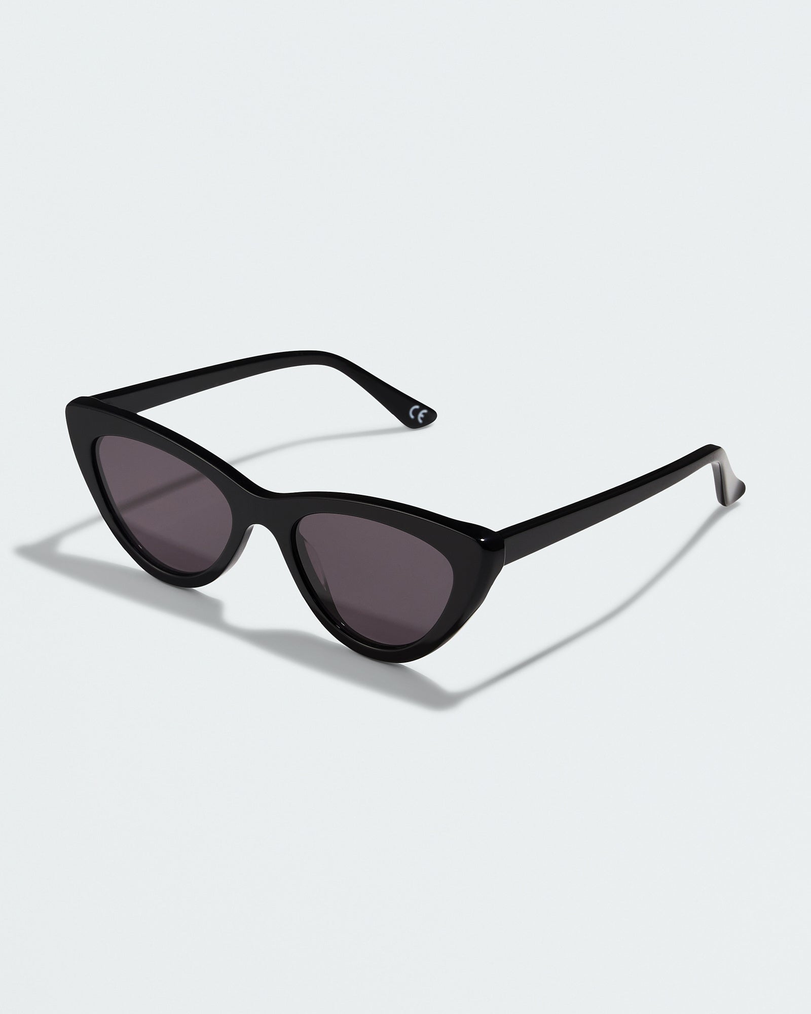 The Leui, Jet Black - Classic Cat Eye Sunnies, Women's Sunglasses & Eyewear by Luv Lou