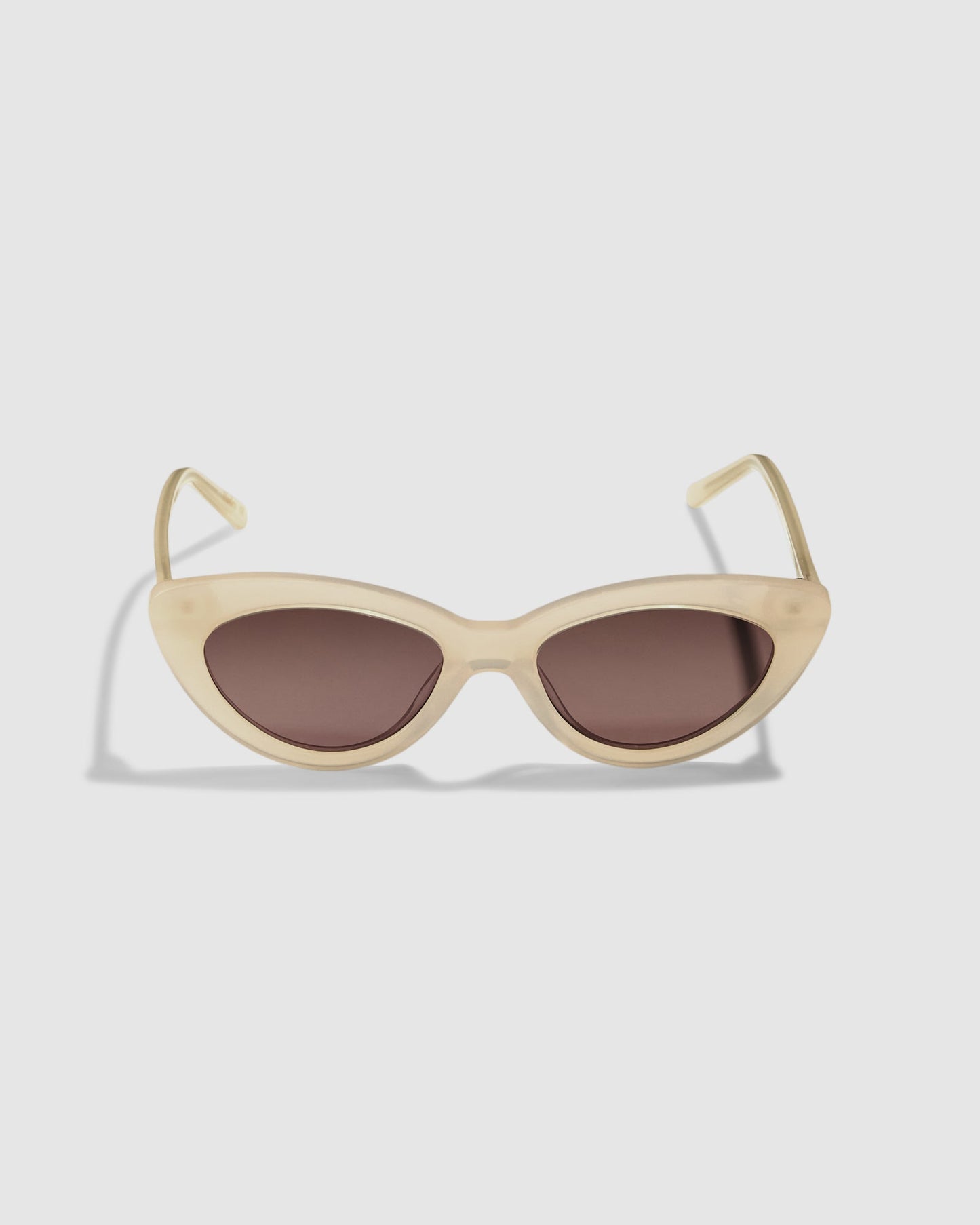 The Harley, Cream - Classic Cat Eye Sunnies, Women's Sunglasses & Eyewear by Luv Lou
