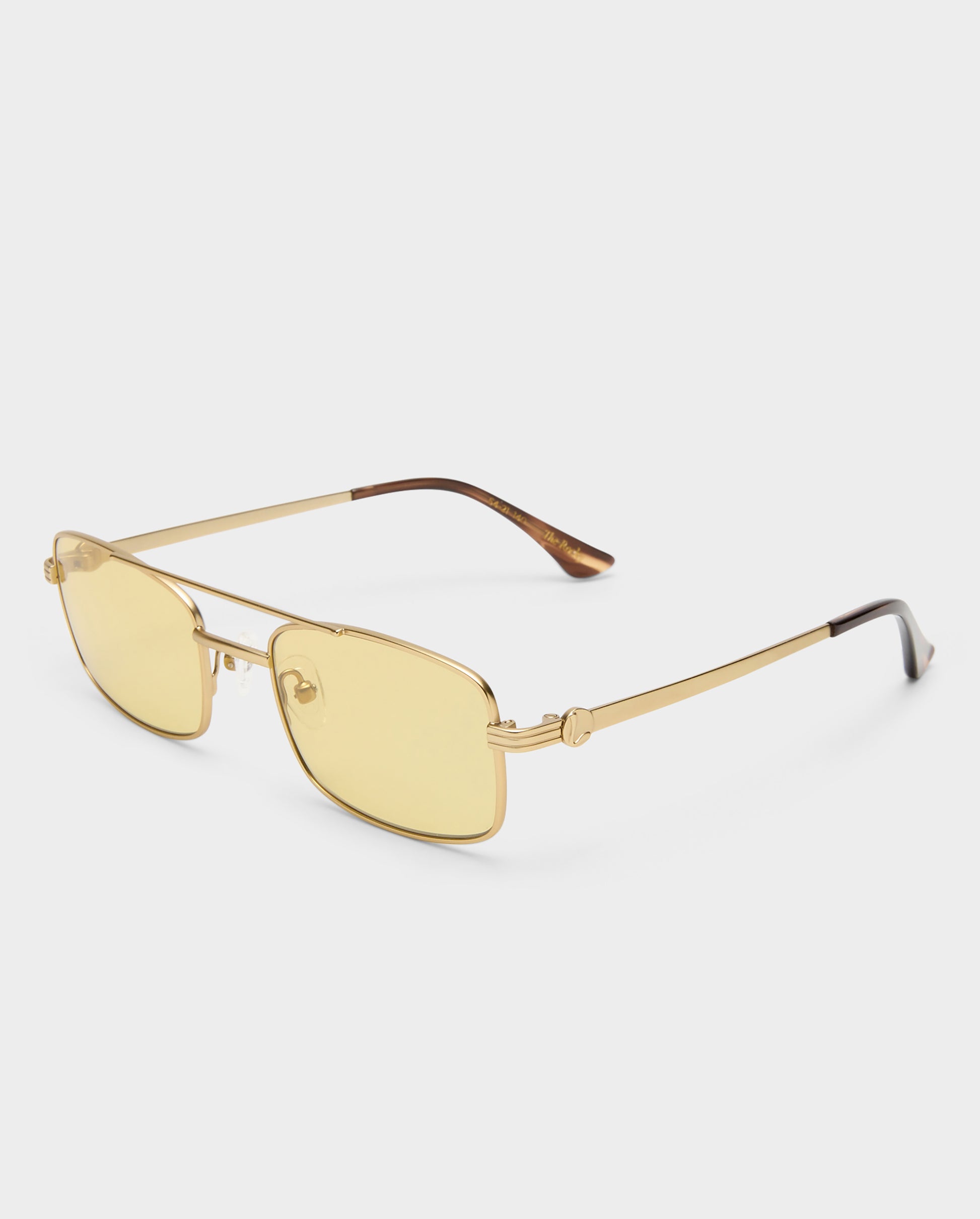 The Rocky Brushed Gold Female Aviator Sunglasses | Luv Lou