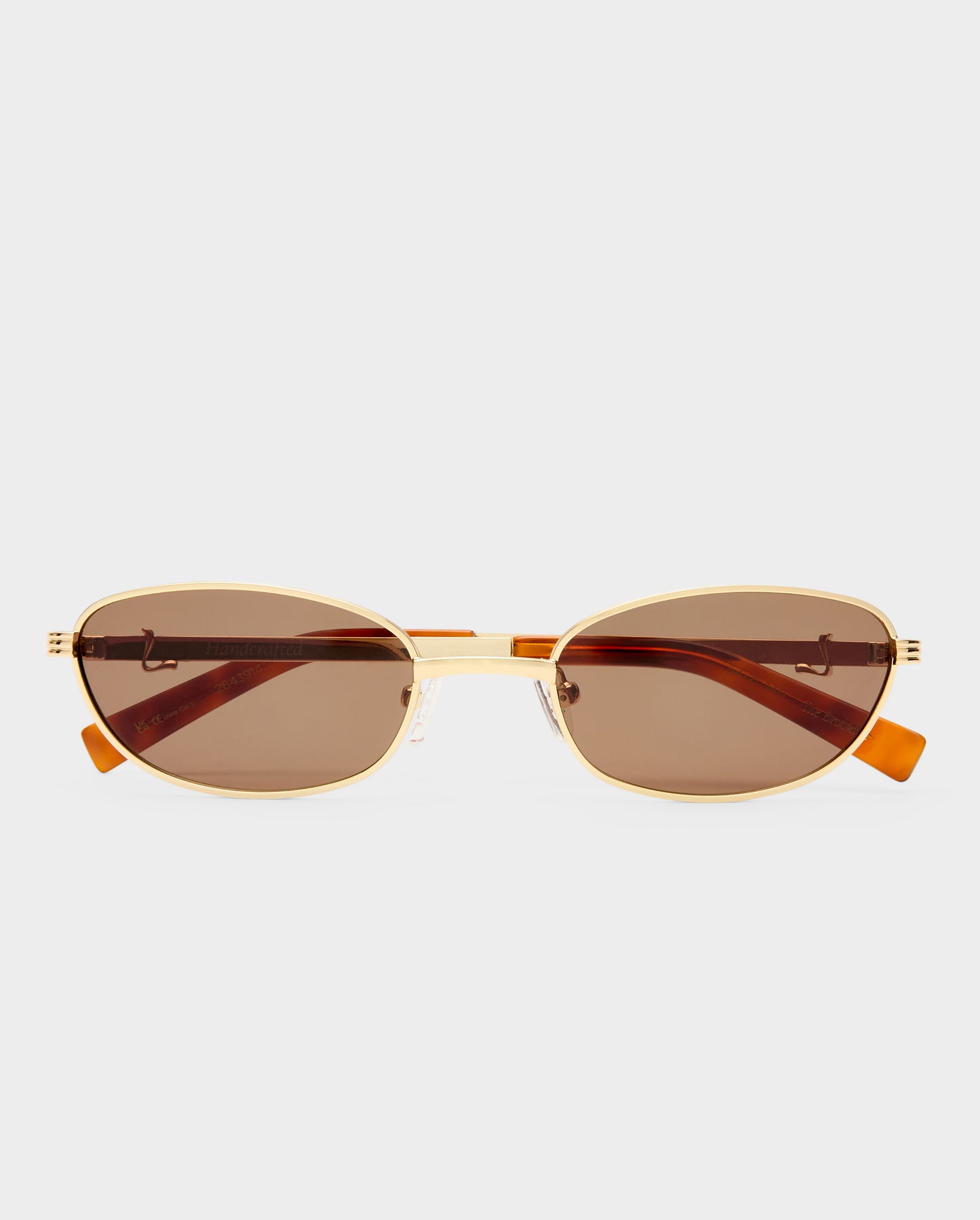 The Brooklyn Gold Female Oval Sunglasses | Luv Lou