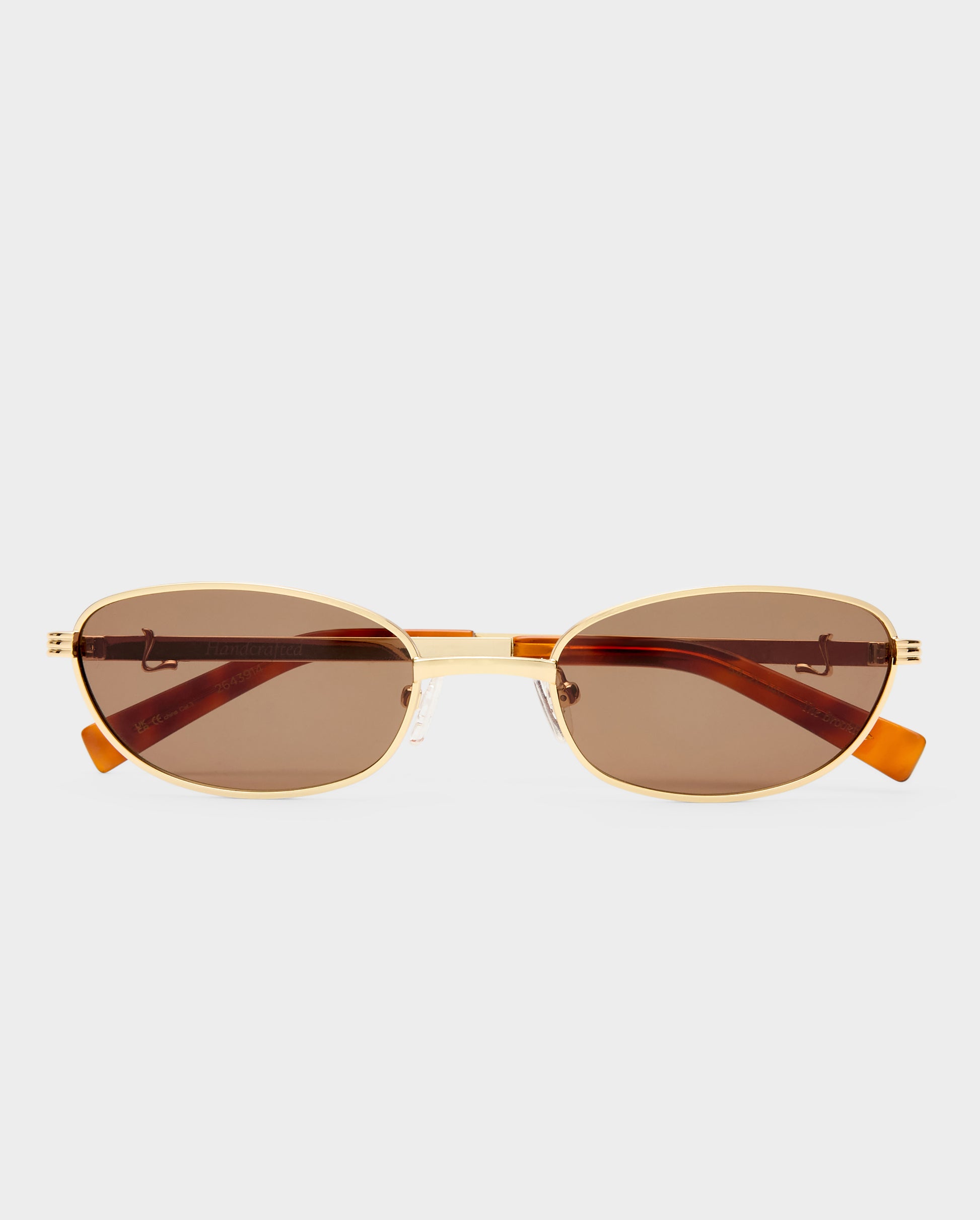 The Brooklyn Gold Female Oval Sunglasses | Luv Lou